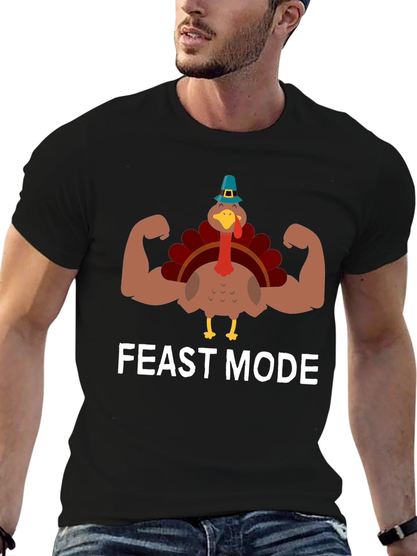 Feast Mode Turkey Muscle T-Shirt Thanksgiving