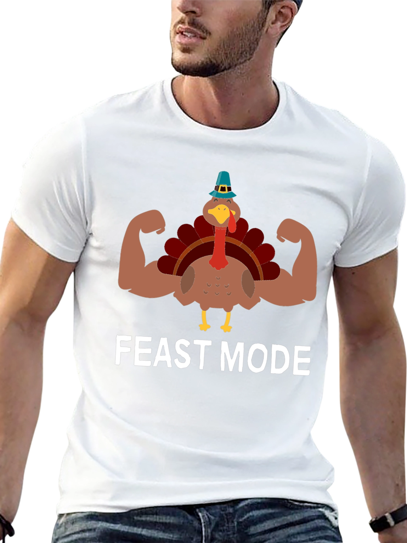 Feast Mode Turkey Muscle T-Shirt Thanksgiving