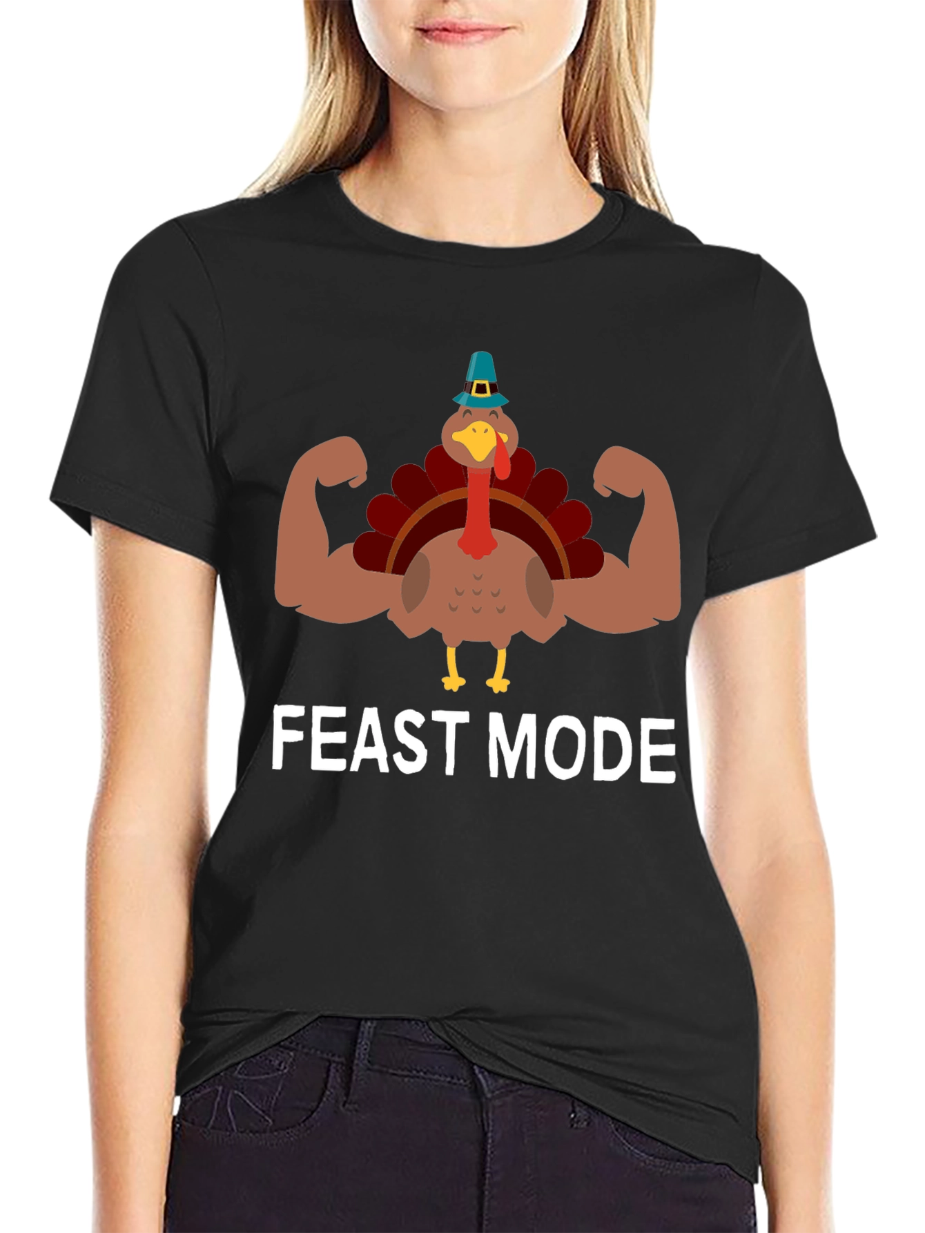 Feast Mode Turkey Muscle T-Shirt Thanksgiving