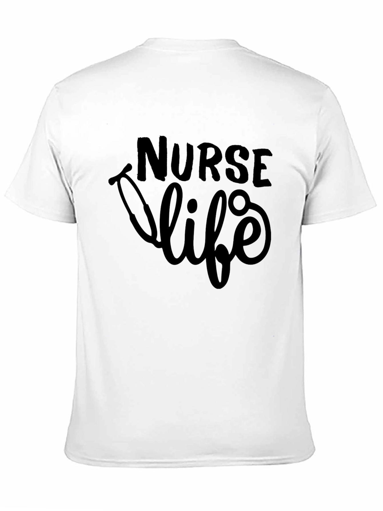 Nurse Life Graphic Tee - Black Cotton T-Shirt