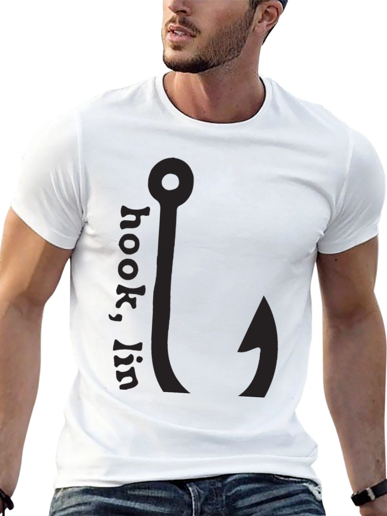 Mens Black Hookin T-Shirt