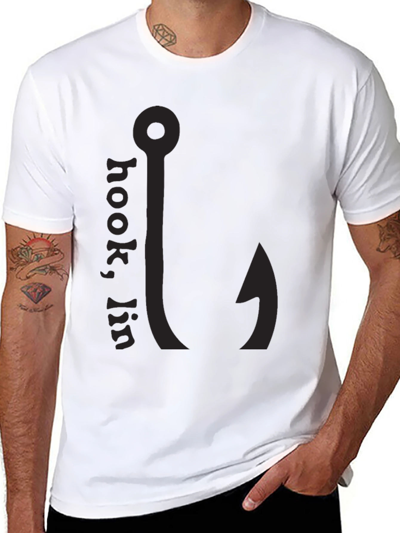 Mens Black Hookin T-Shirt
