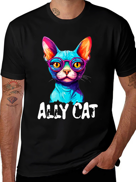Ally Cat Graphic Tee - Cool Cat Design