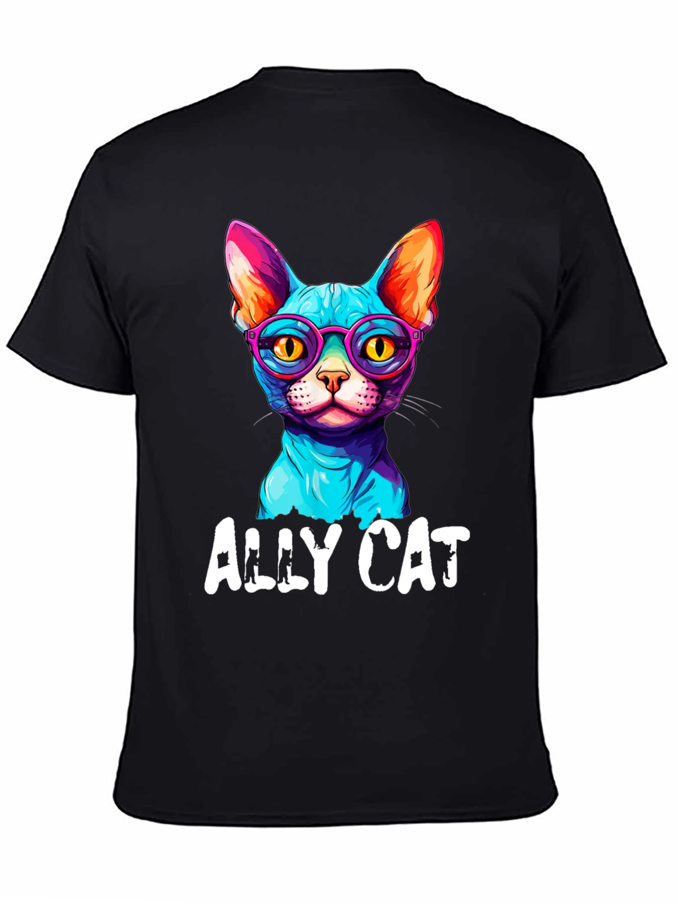 Ally Cat Graphic Tee - Cool Cat Design