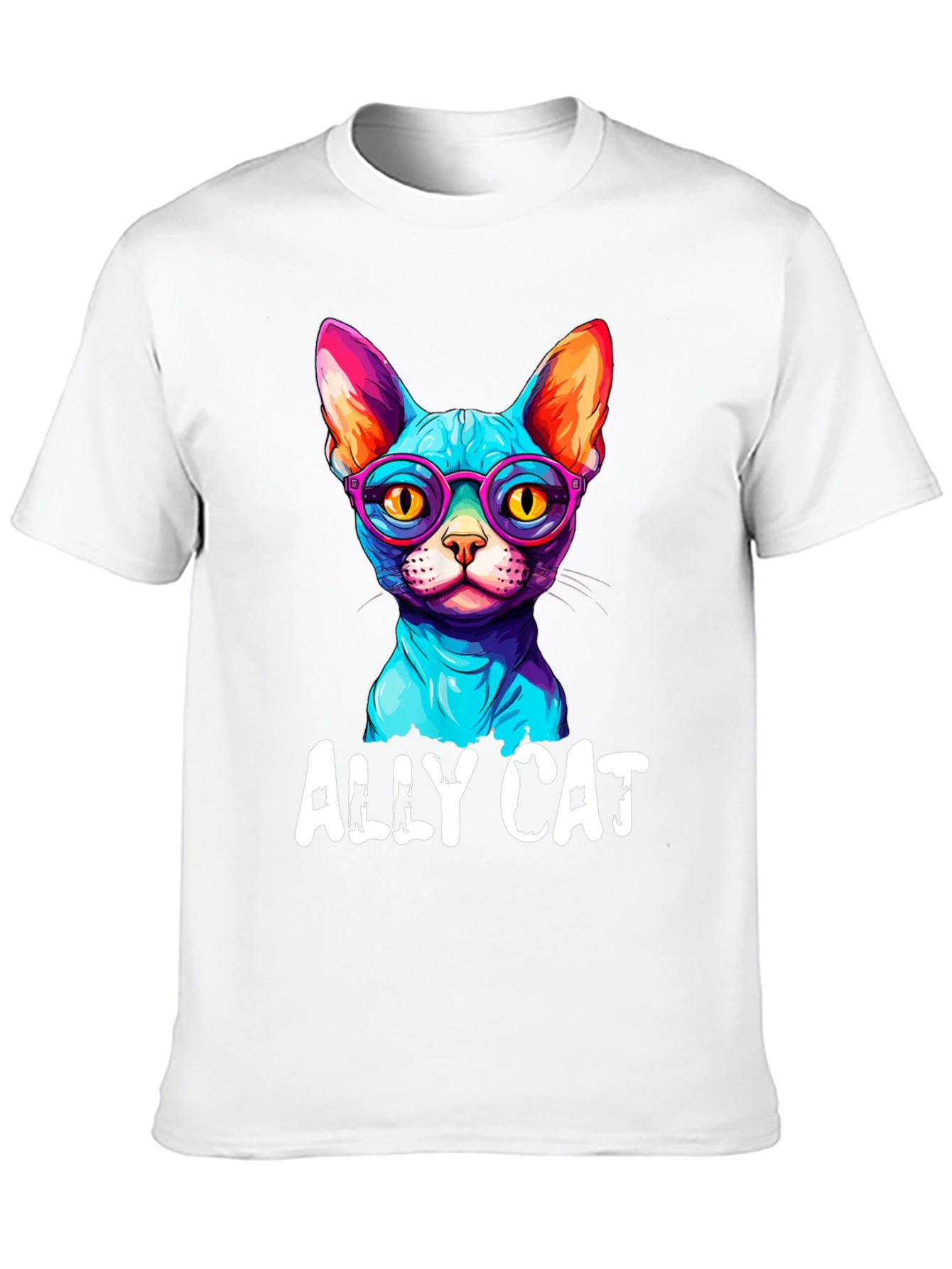Ally Cat Graphic Tee - Cool Cat Design