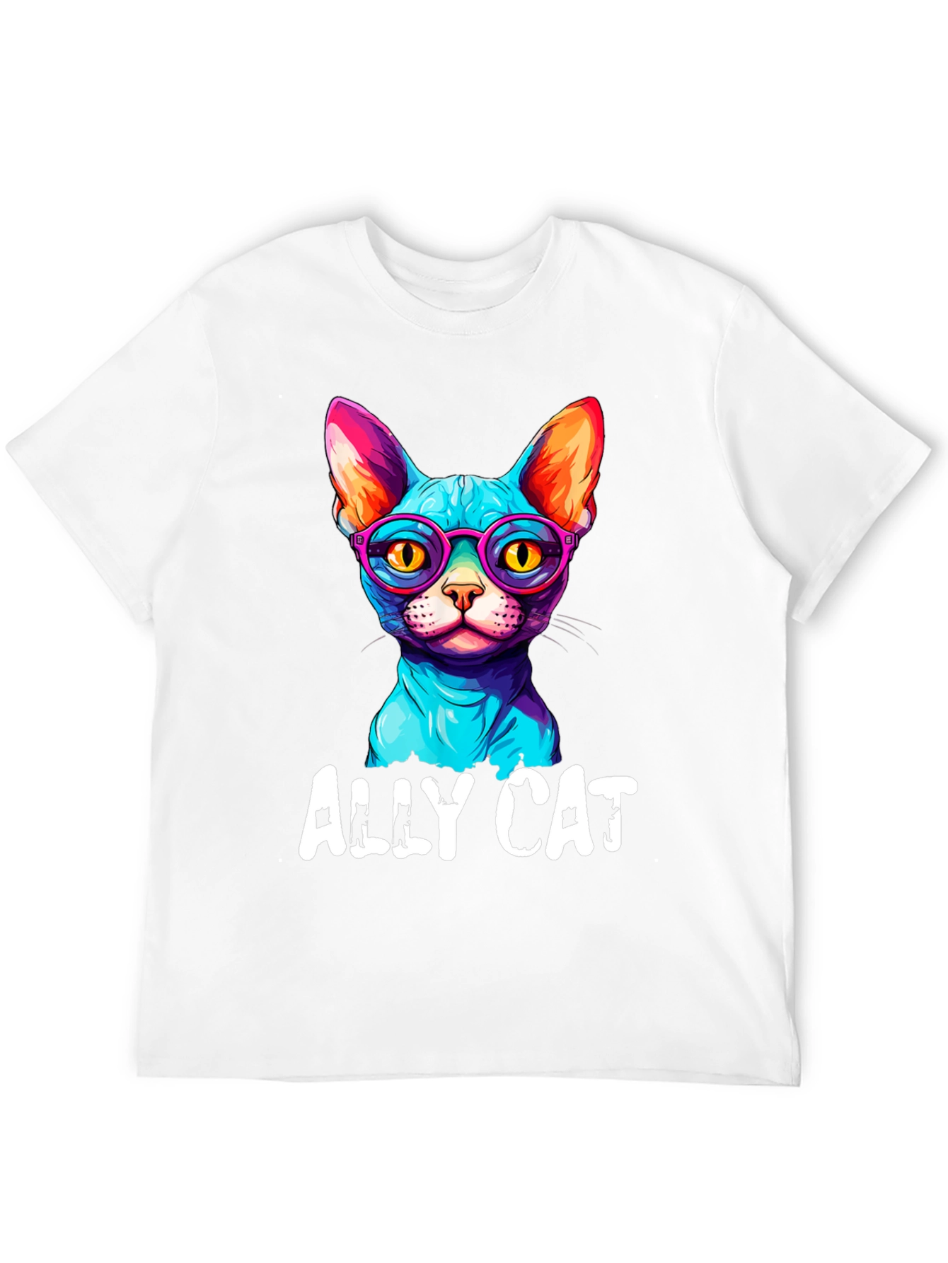Ally Cat Graphic Tee - Cool Cat Design