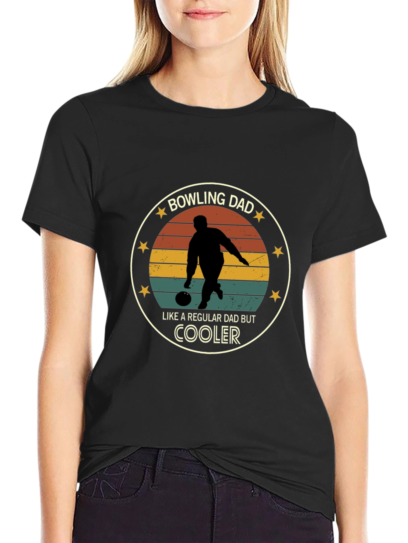 Bowling Dad Graphic Tee - Cool Dad Shirt