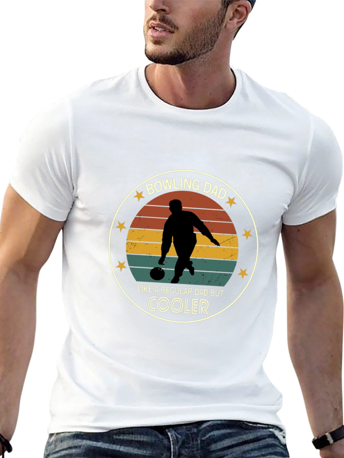 Bowling Dad Graphic Tee - Cool Dad Shirt
