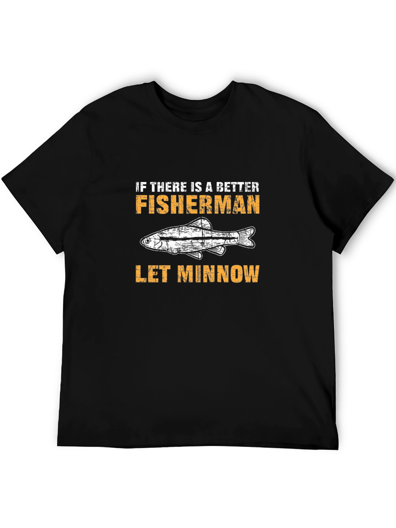 Fisherman Let Minnow Black T-Shirt
