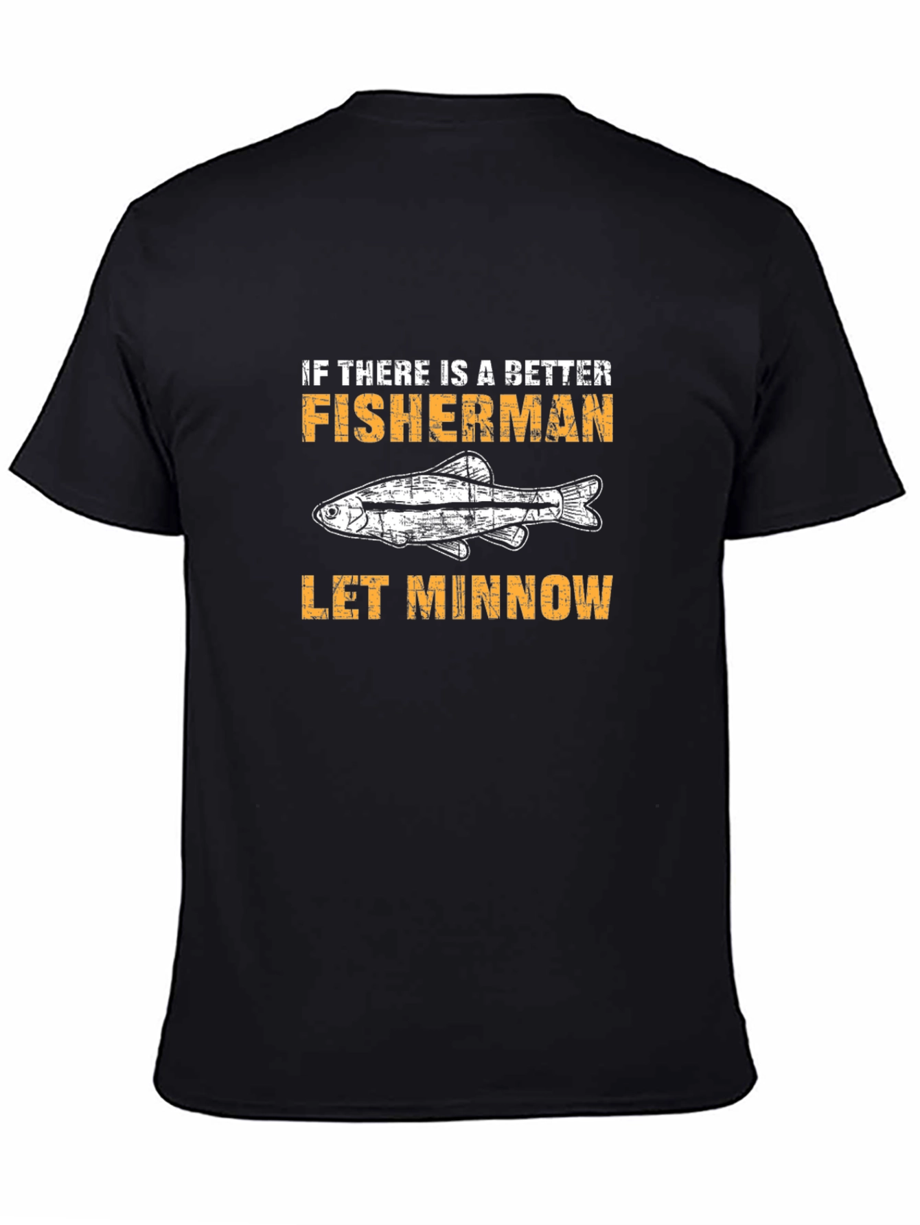 Fisherman Let Minnow Black T-Shirt