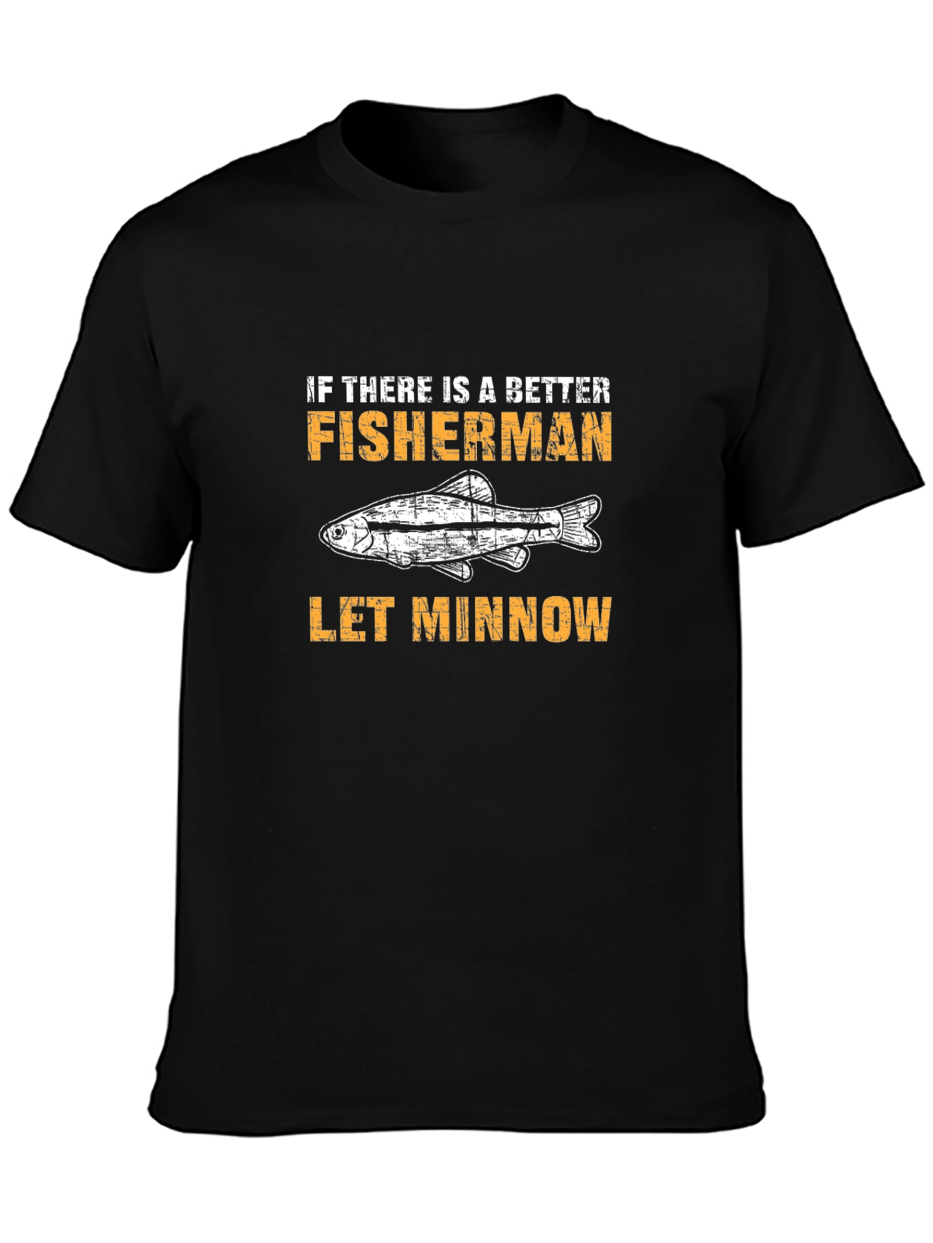 Fisherman Let Minnow Black T-Shirt