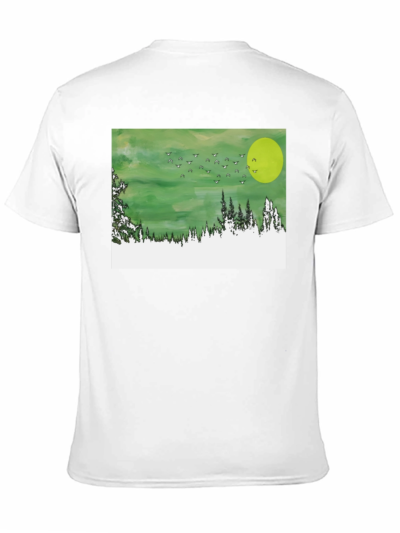 Green Landscape Graphic Tee - Mens Black T-Shirt