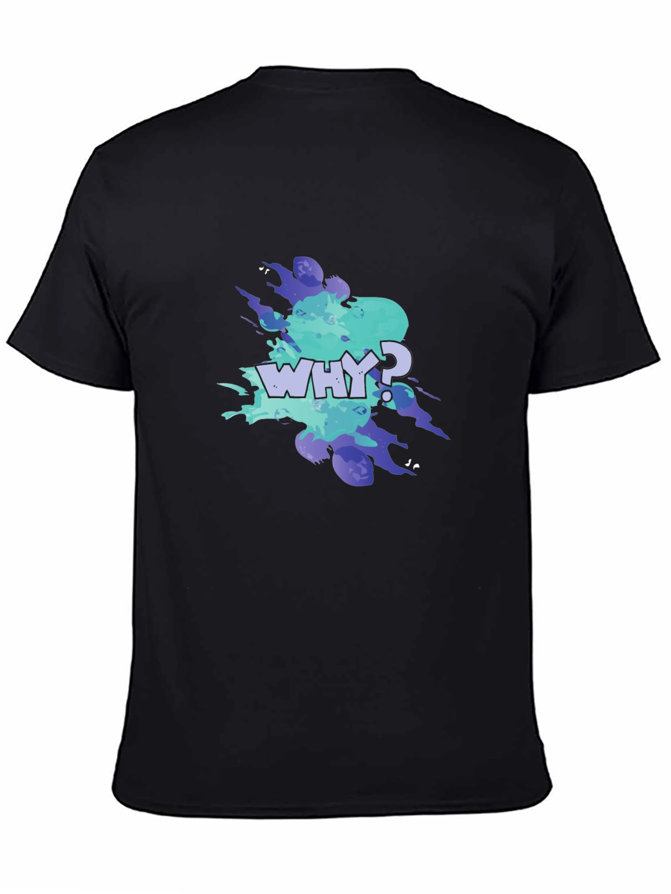 Why? Graphic Tee - Trendy Mens Black T-Shirt