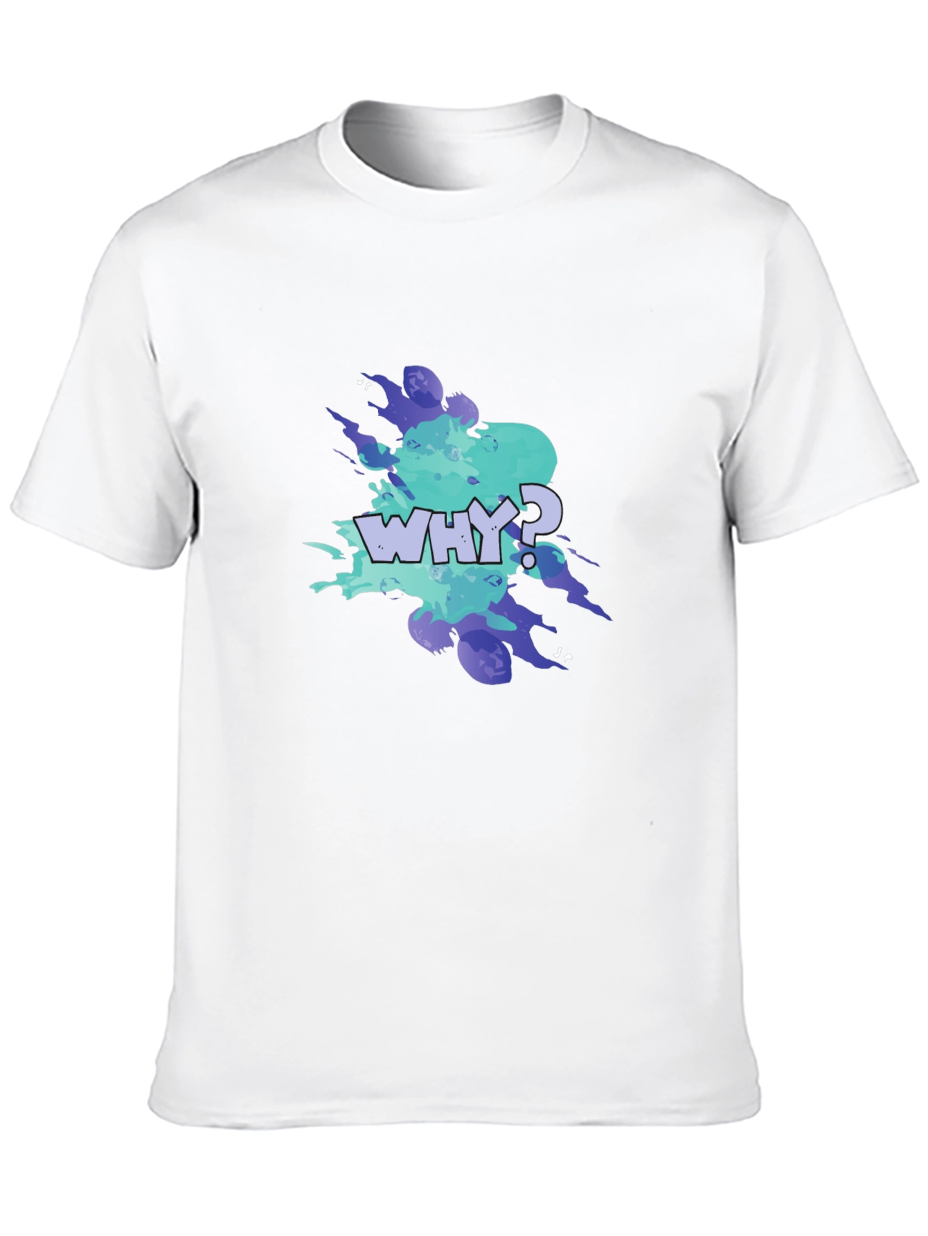 Why? Graphic Tee - Trendy Mens Black T-Shirt
