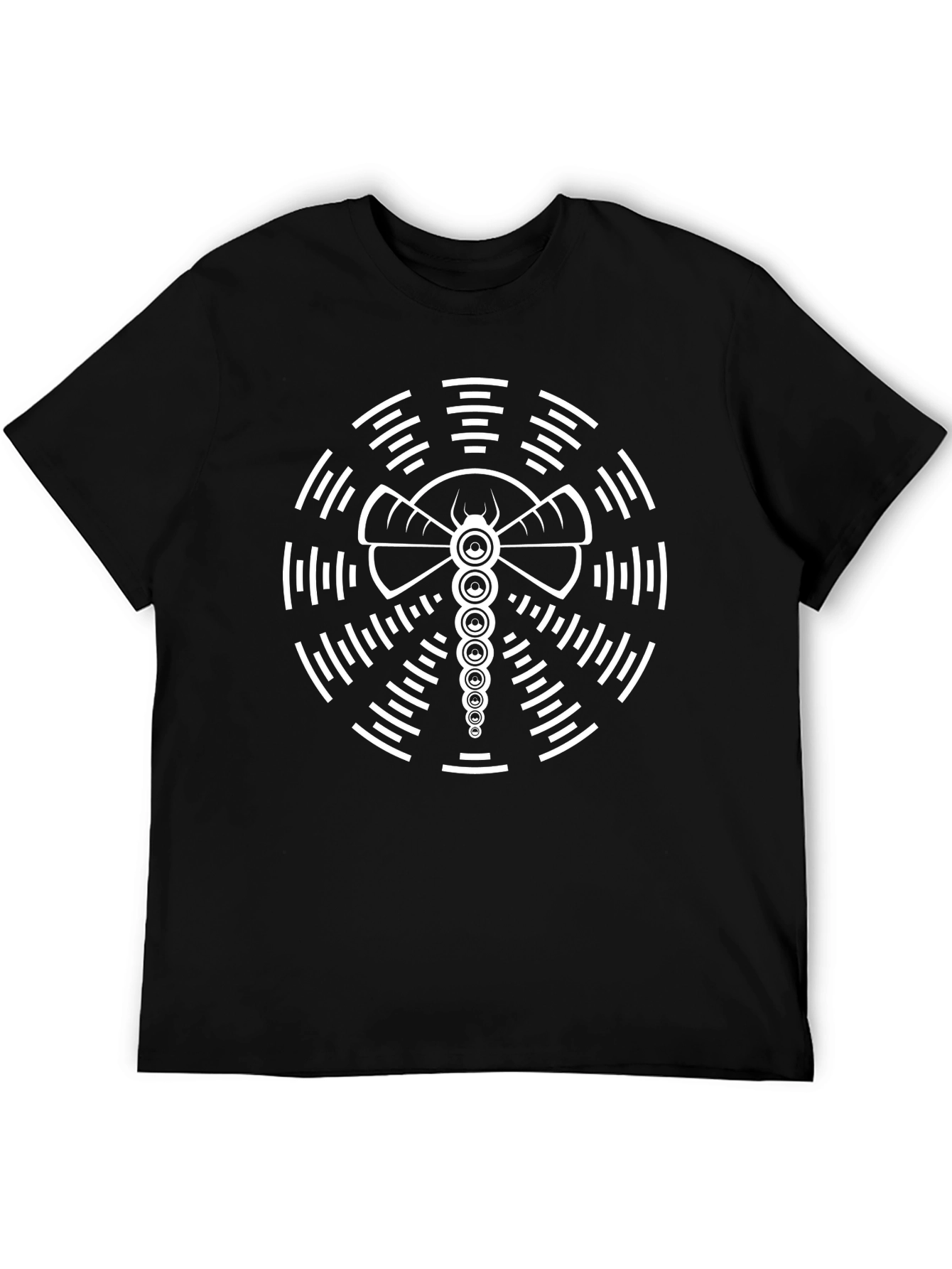 Dragonfly Speaker Graphic Tee - Stylish Black T-Shirt