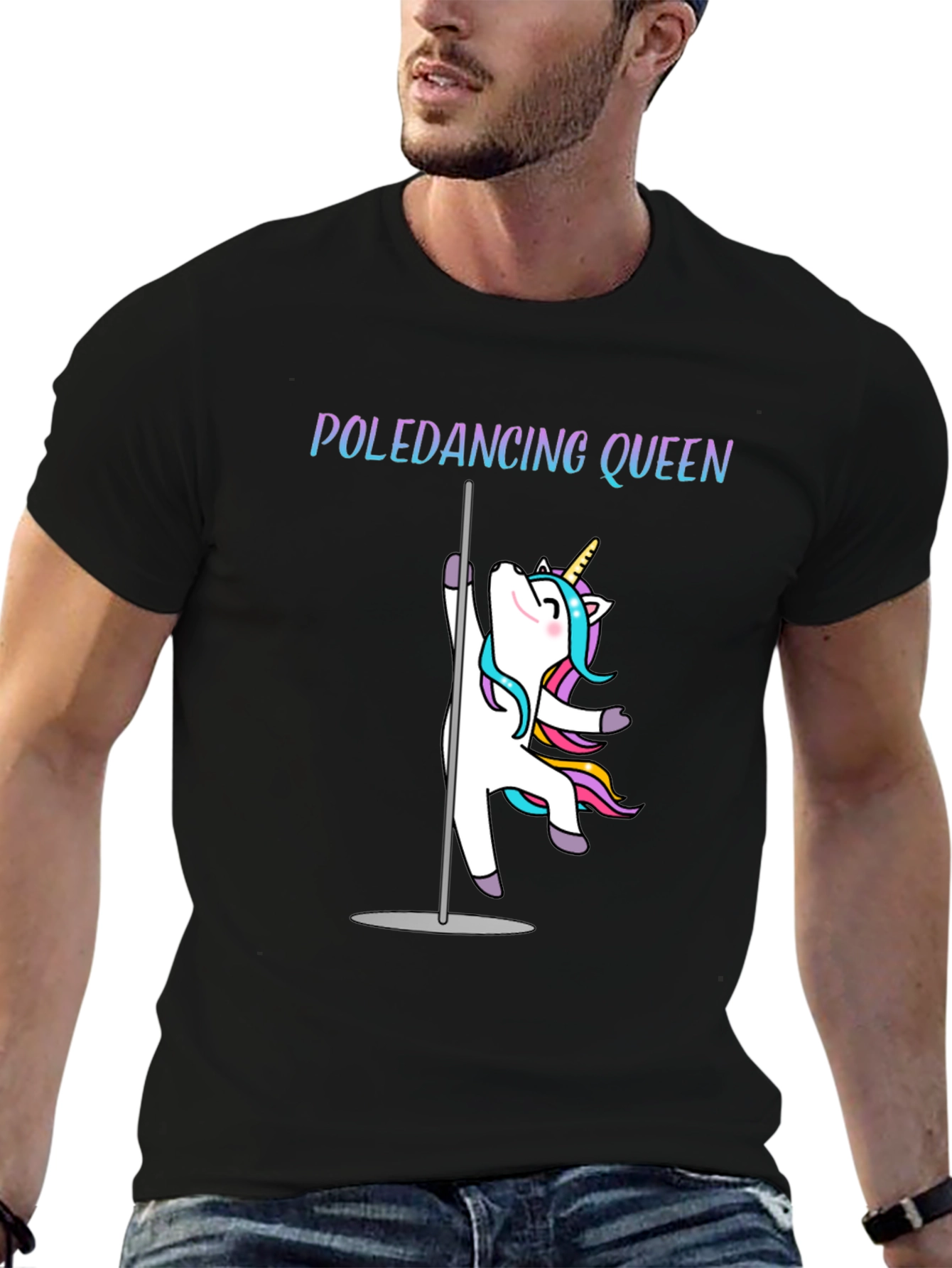 Poledancing Queen T-Shirt - Unicorn Design