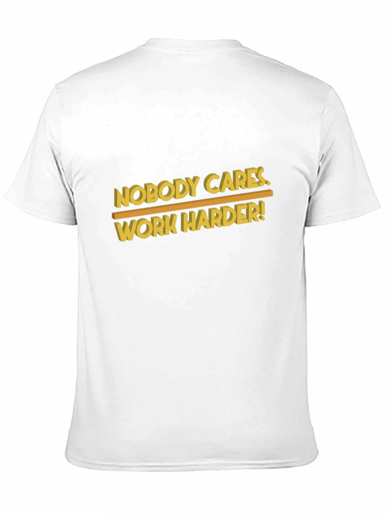 Nobody Cares Work Harder Black Graphic T-Shirt