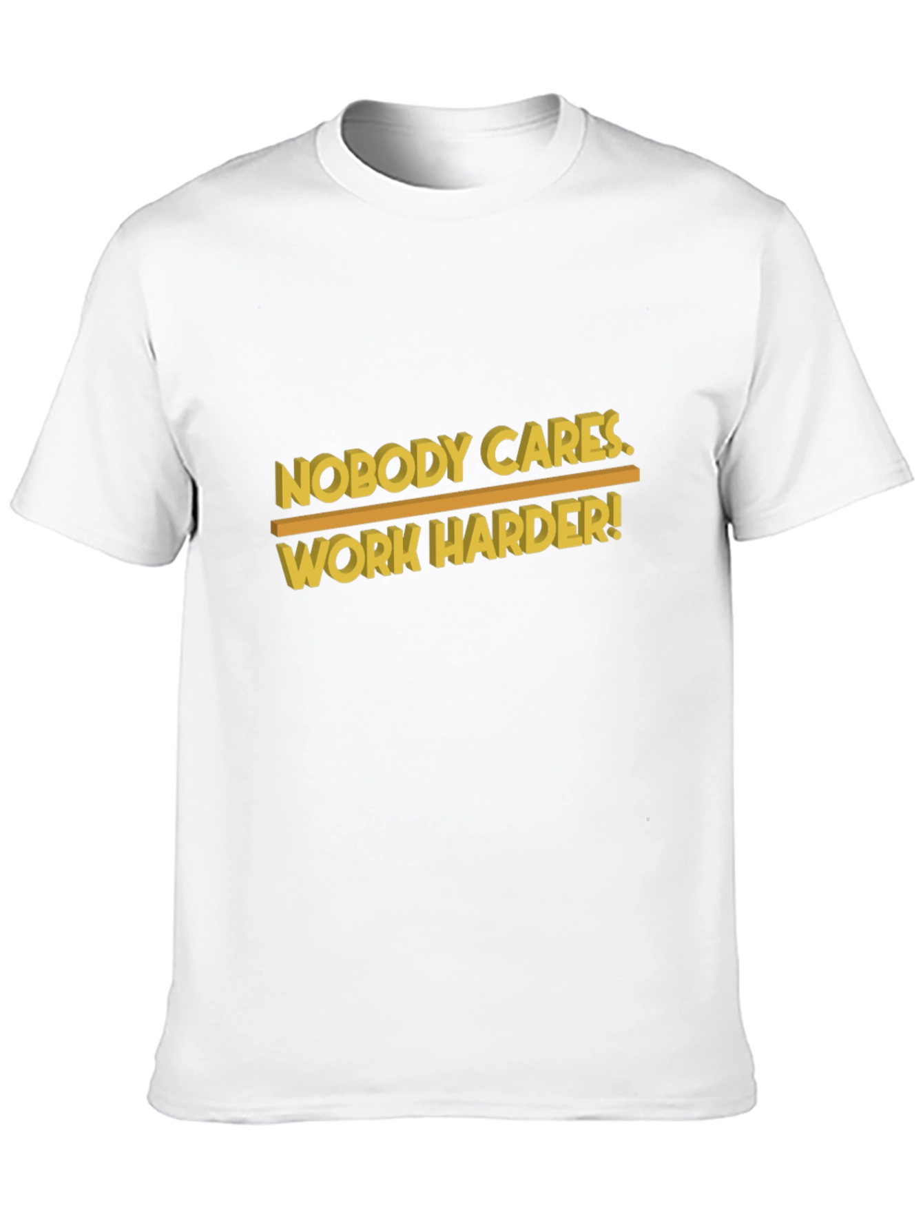 Nobody Cares Work Harder Black Graphic T-Shirt