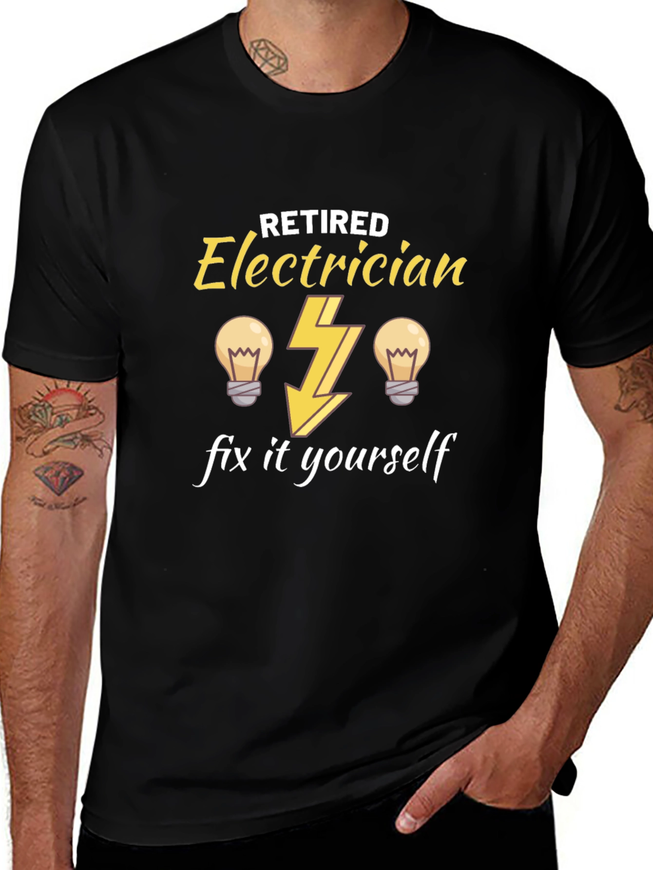Retired Electrician T-Shirt - Funny DIY Gift
