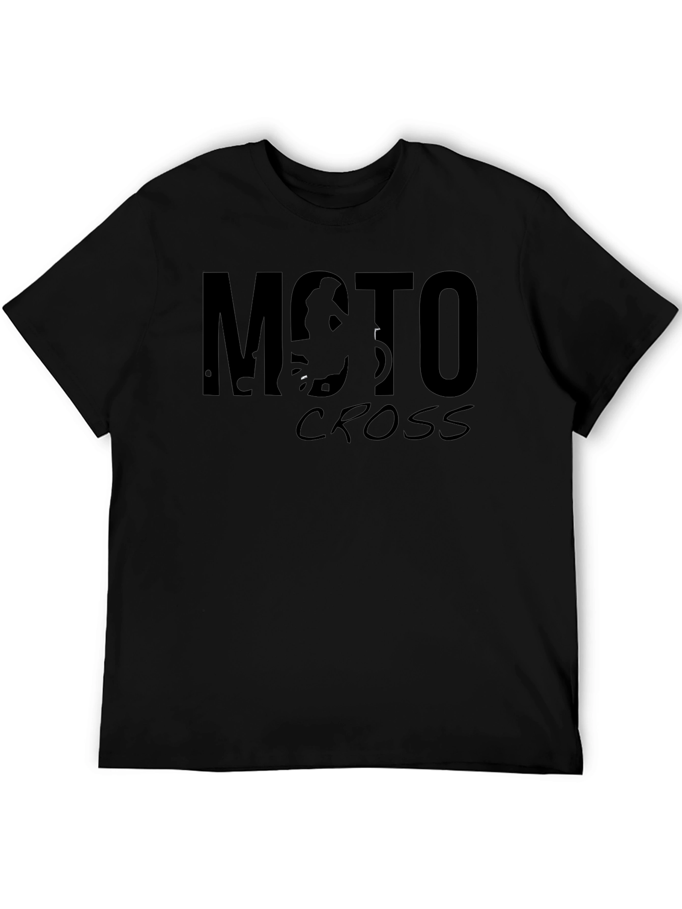 Moto Cross Graphic T-Shirt - Black