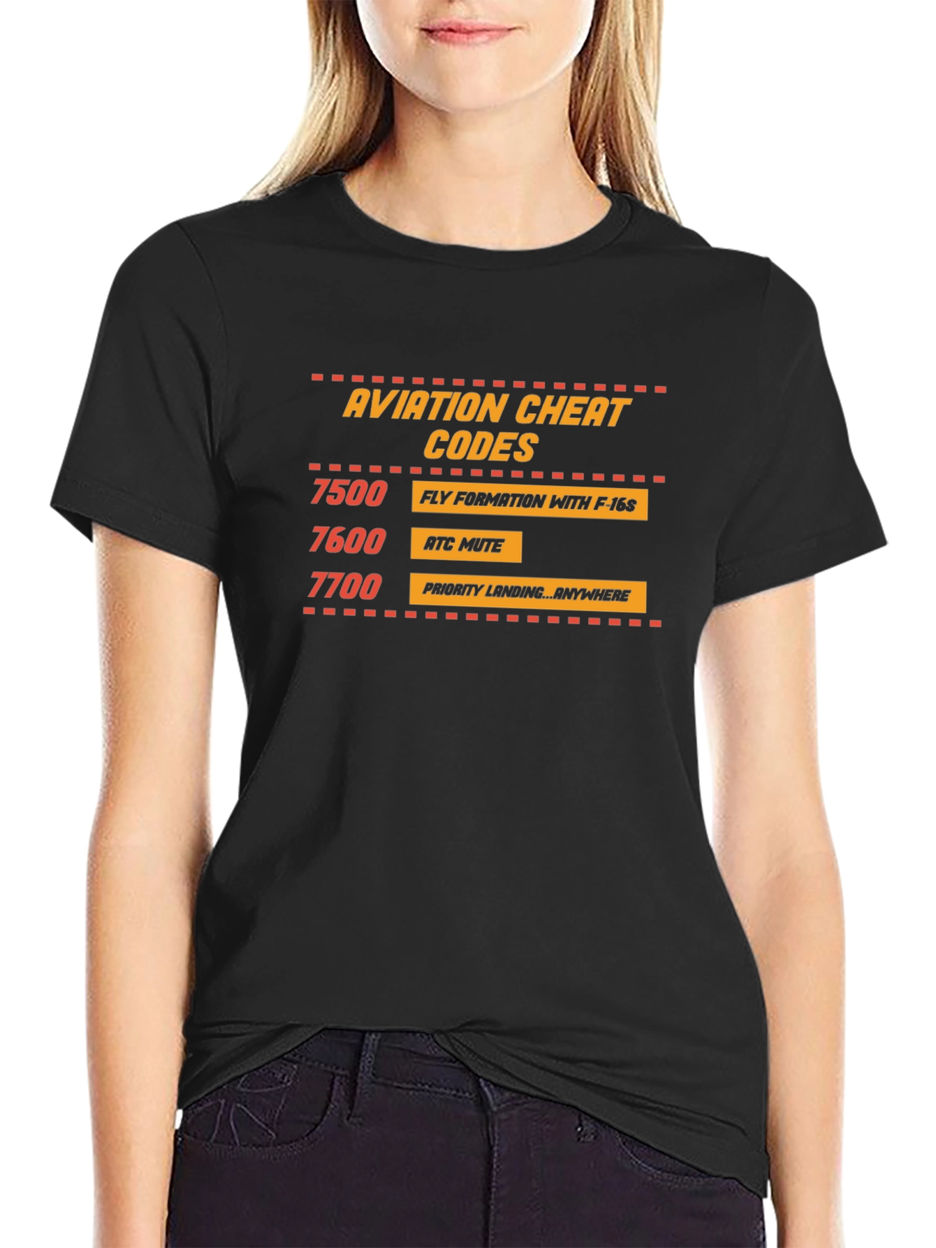 Aviation Cheat Codes T-Shirt - Pilot Humor