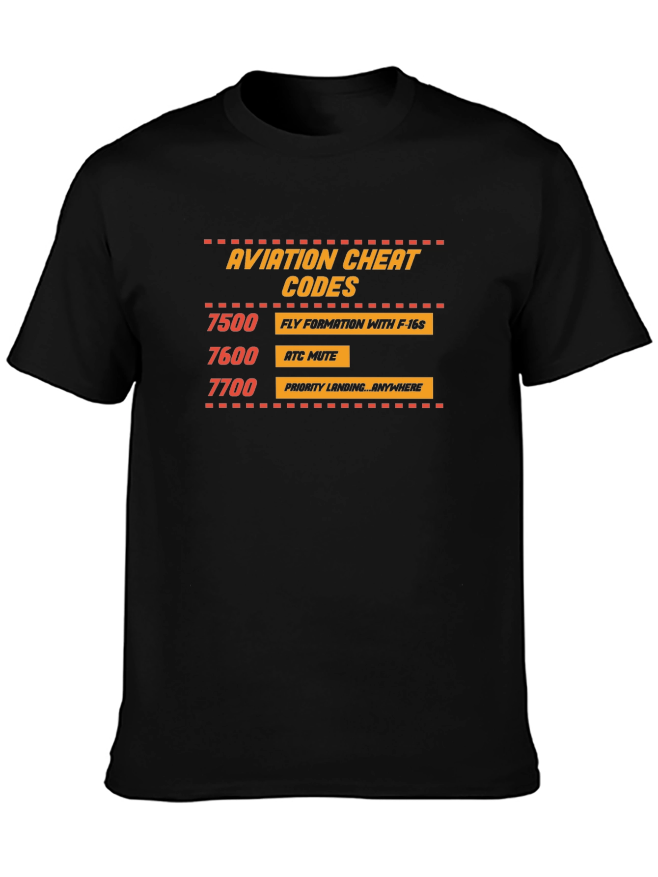 Aviation Cheat Codes T-Shirt - Pilot Humor