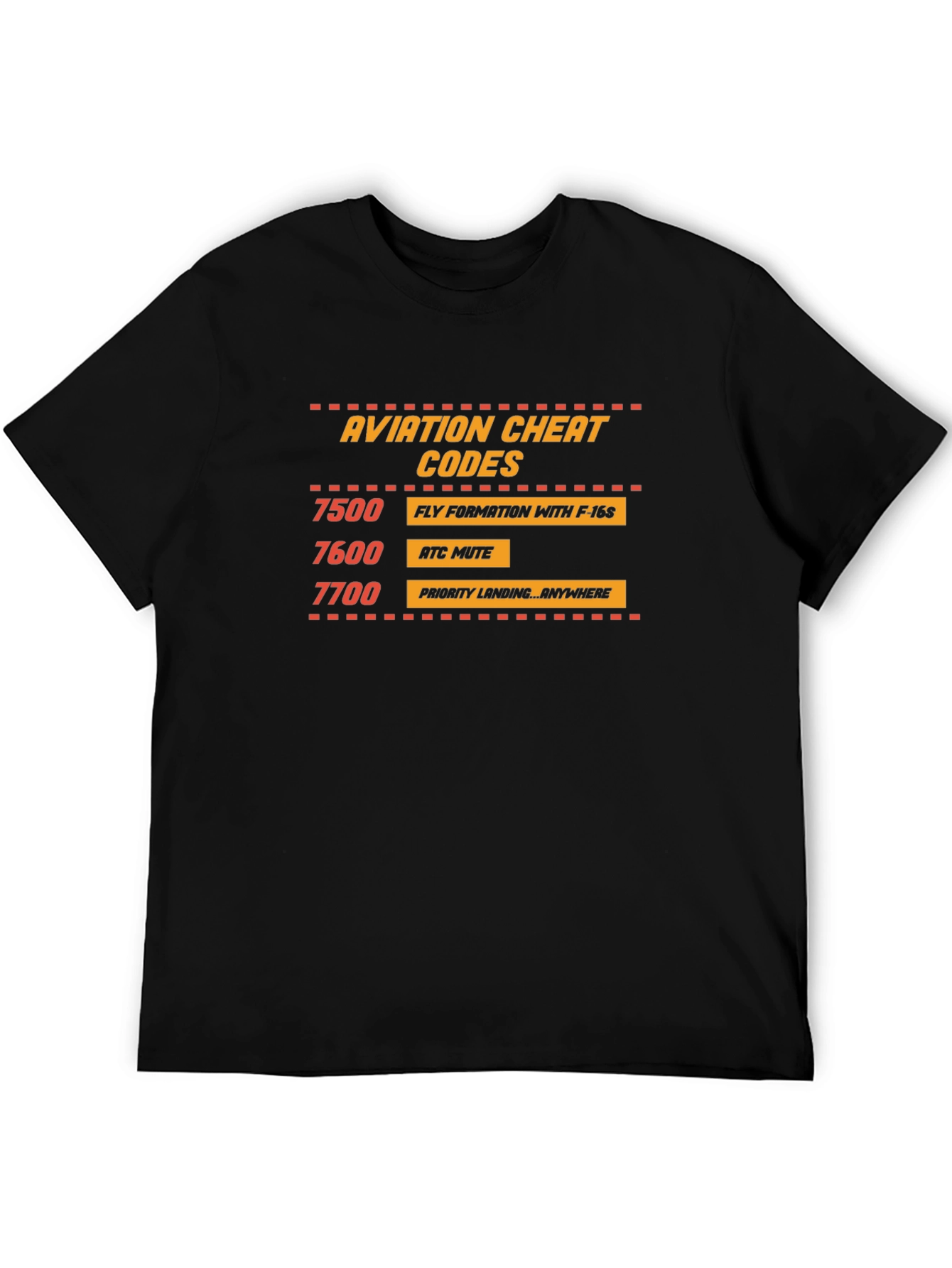 Aviation Cheat Codes T-Shirt - Pilot Humor