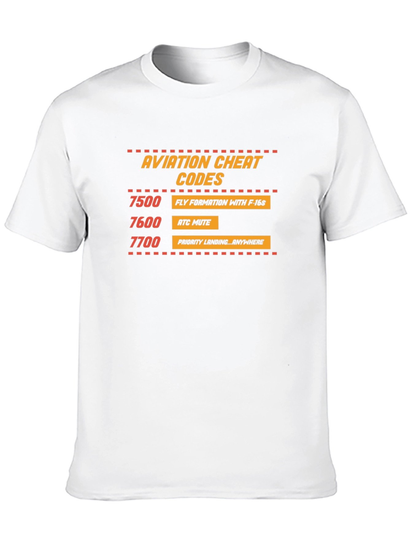 Aviation Cheat Codes T-Shirt - Pilot Humor