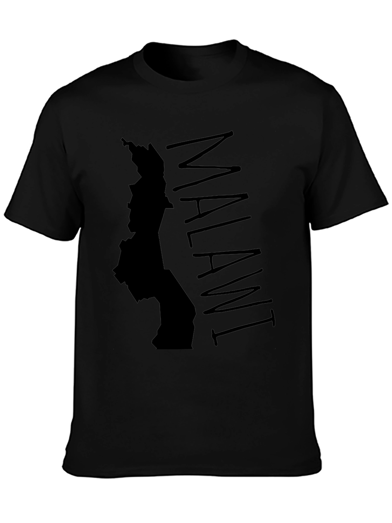 Malawi Map Graphic Tee - Black Country Pride Shirt