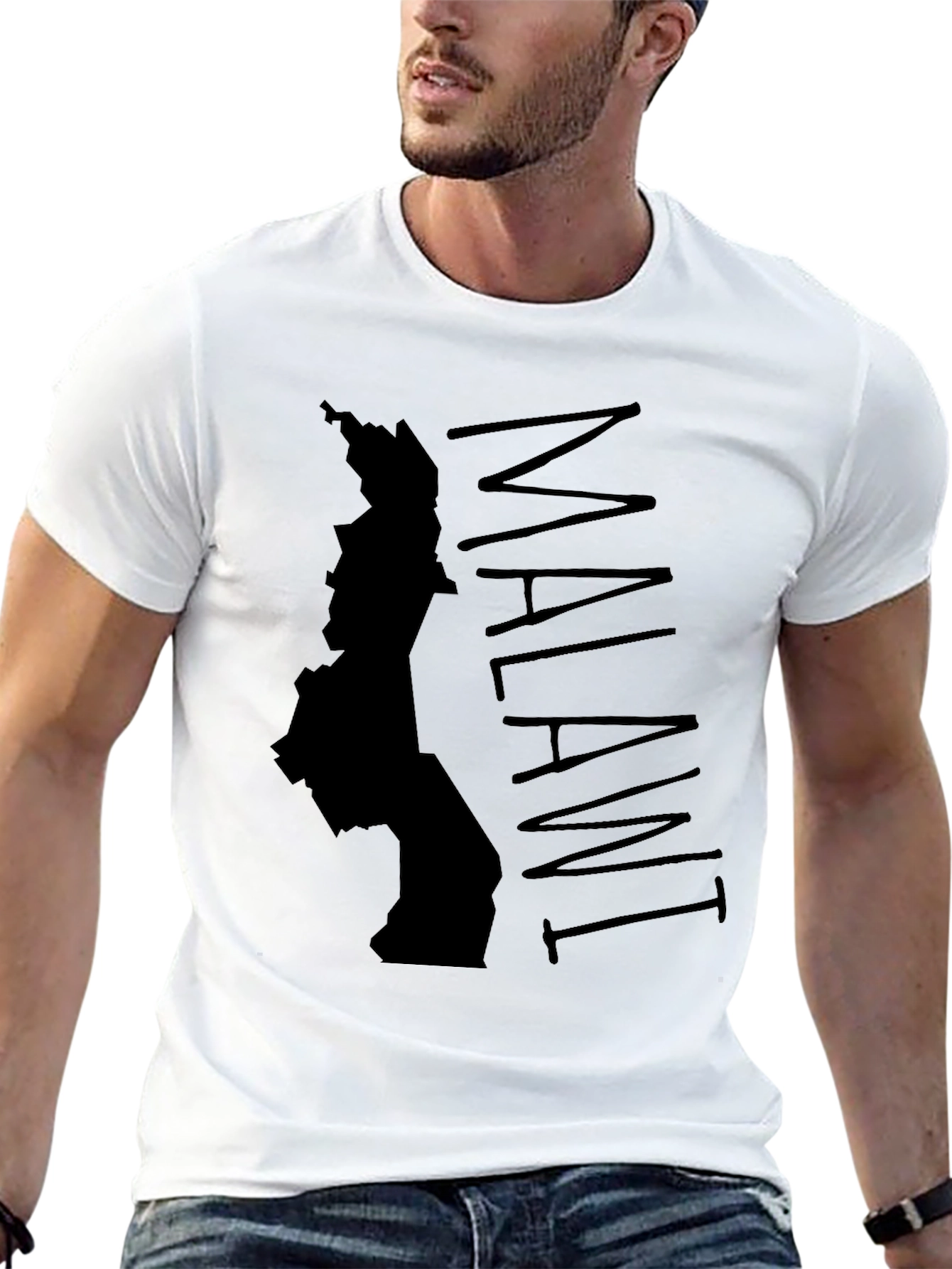 Malawi Map Graphic Tee - Black Country Pride Shirt
