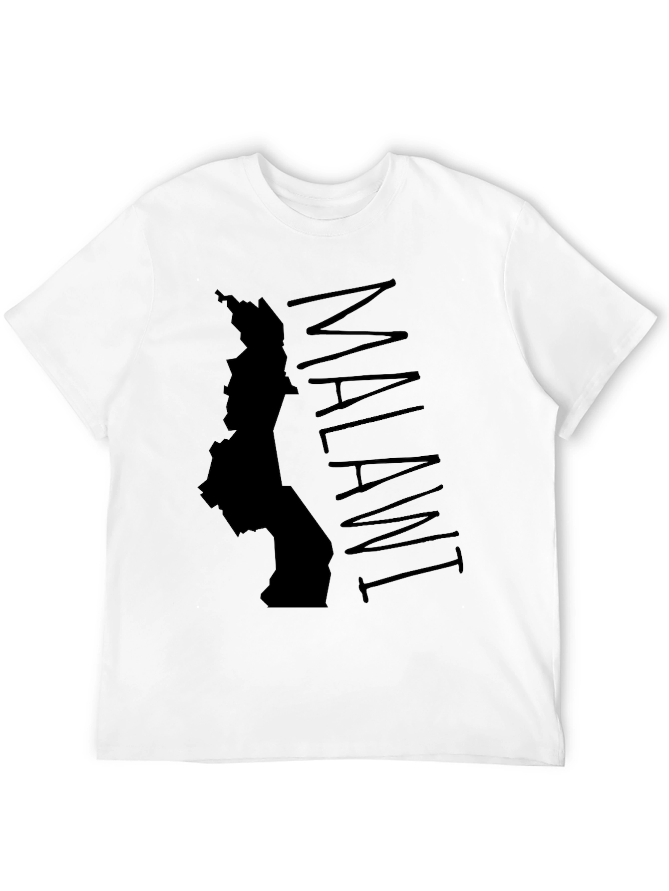 Malawi Map Graphic Tee - Black Country Pride Shirt