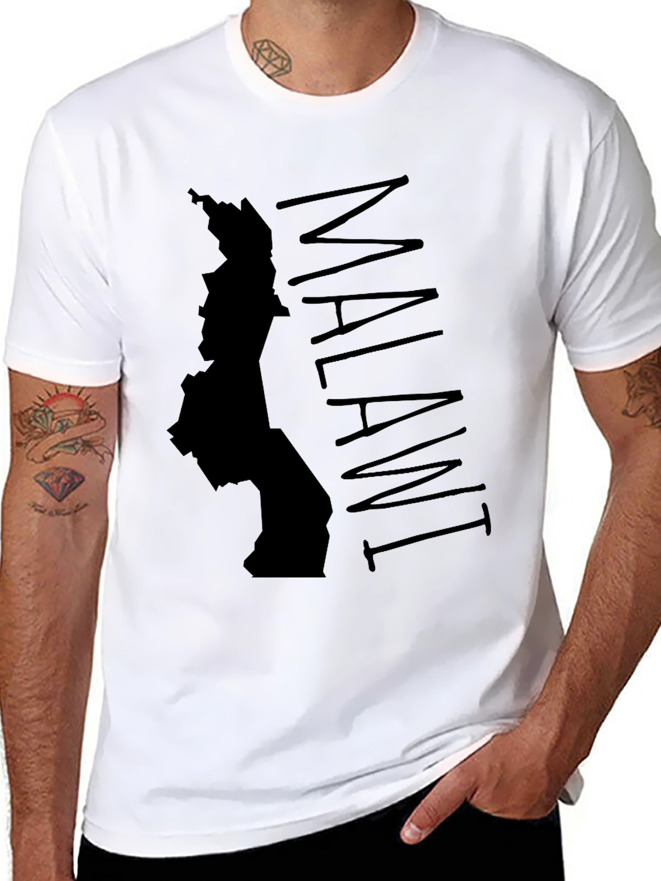 Malawi Map Graphic Tee - Black Country Pride Shirt
