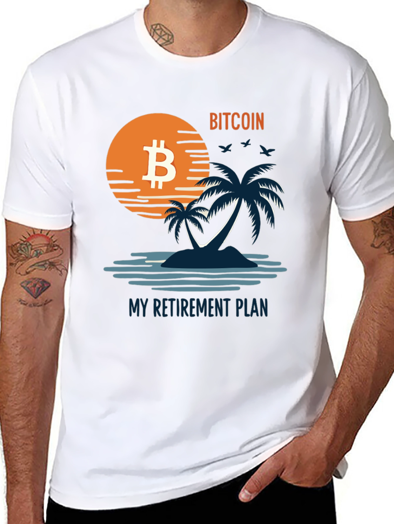 Bitcoin Retirement Plan Graphic Tee - Island Vibe