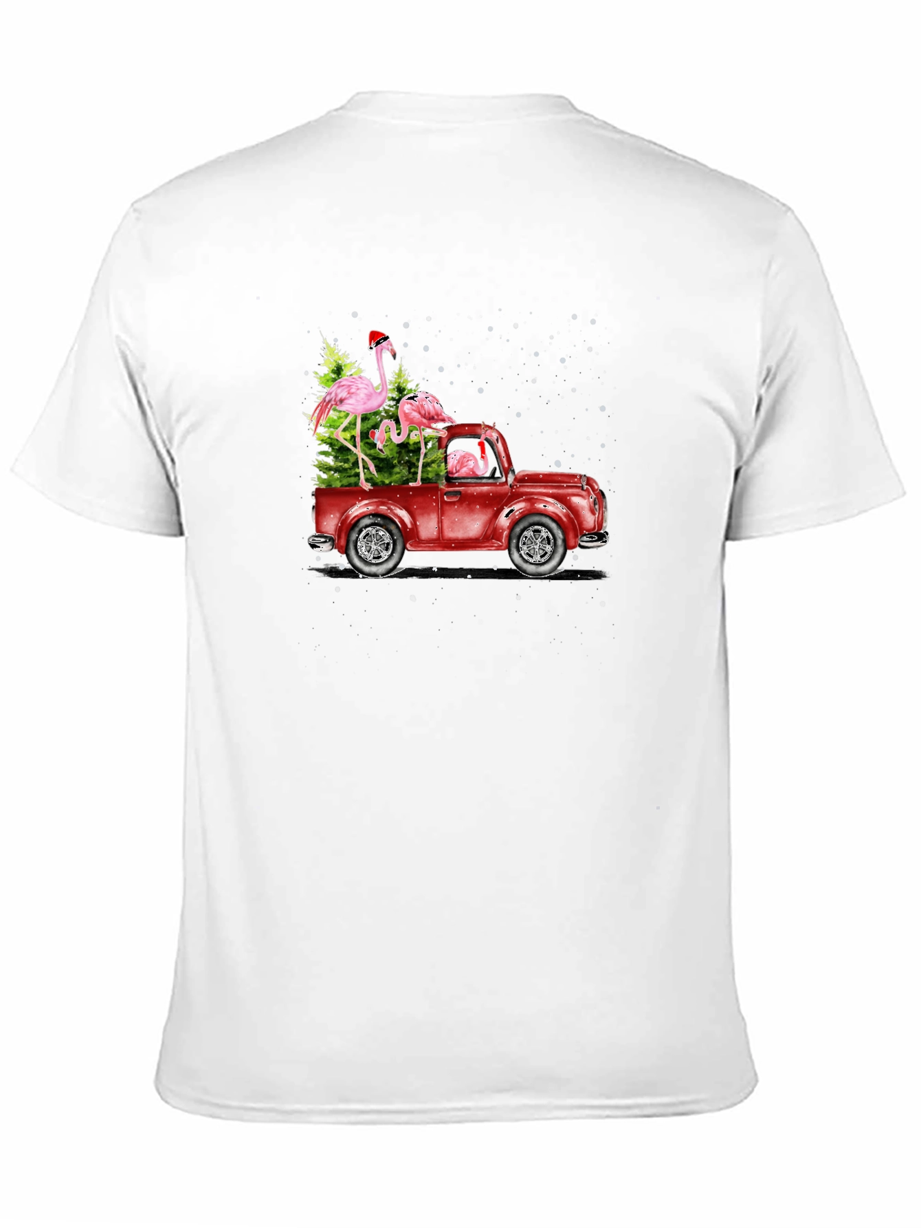 Flamingo Christmas Truck T-Shirt