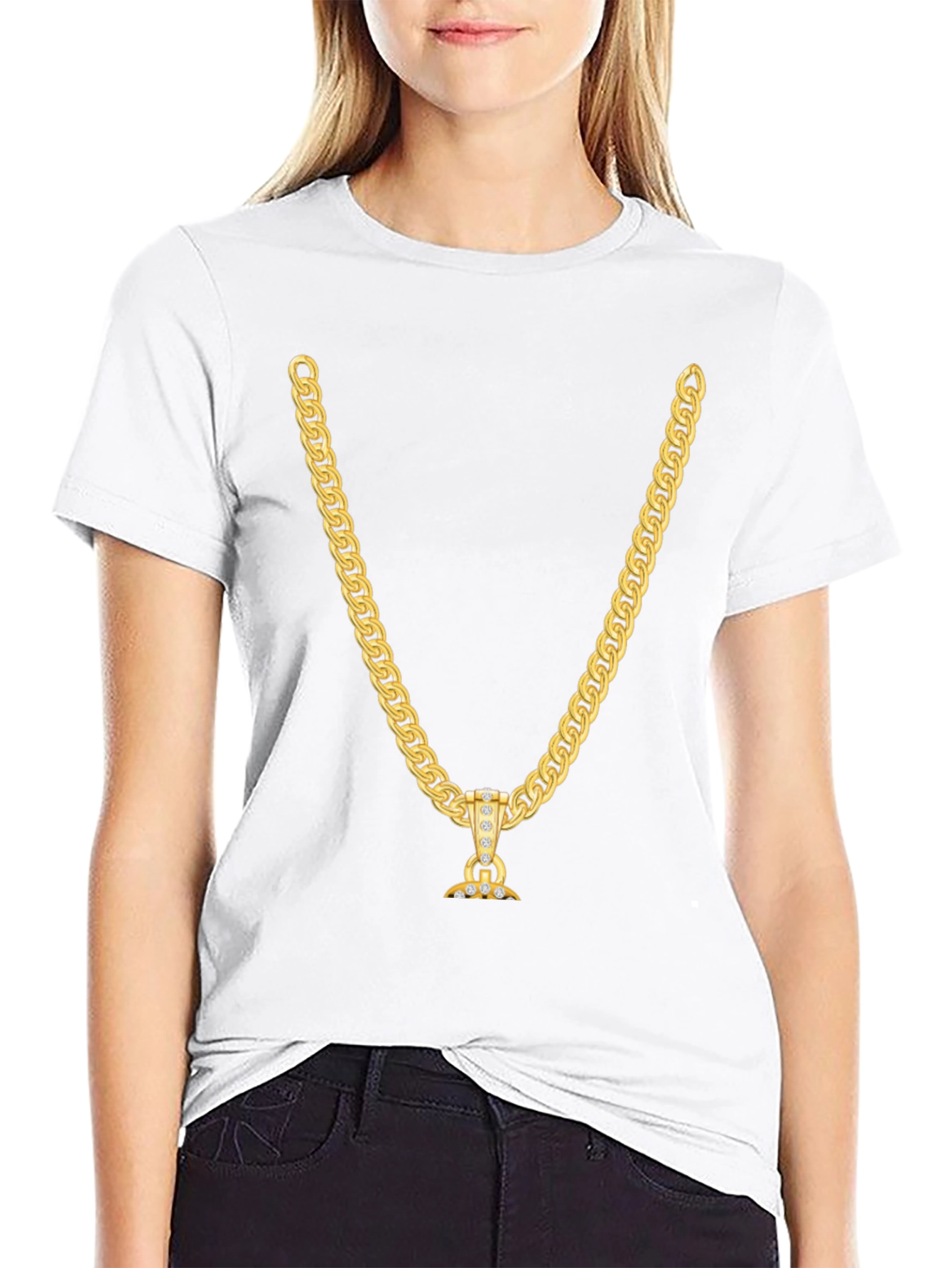 Gold Chain T-Shirt - Stylish Graphic Tee