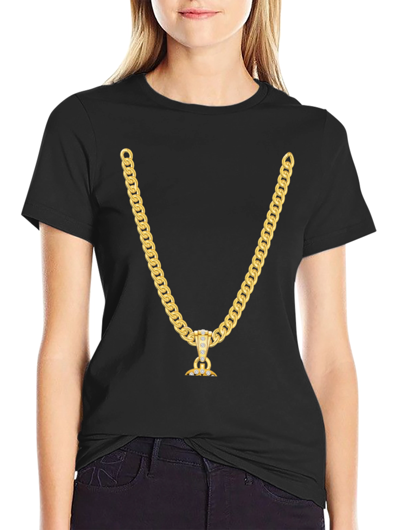 Gold Chain T-Shirt - Stylish Graphic Tee