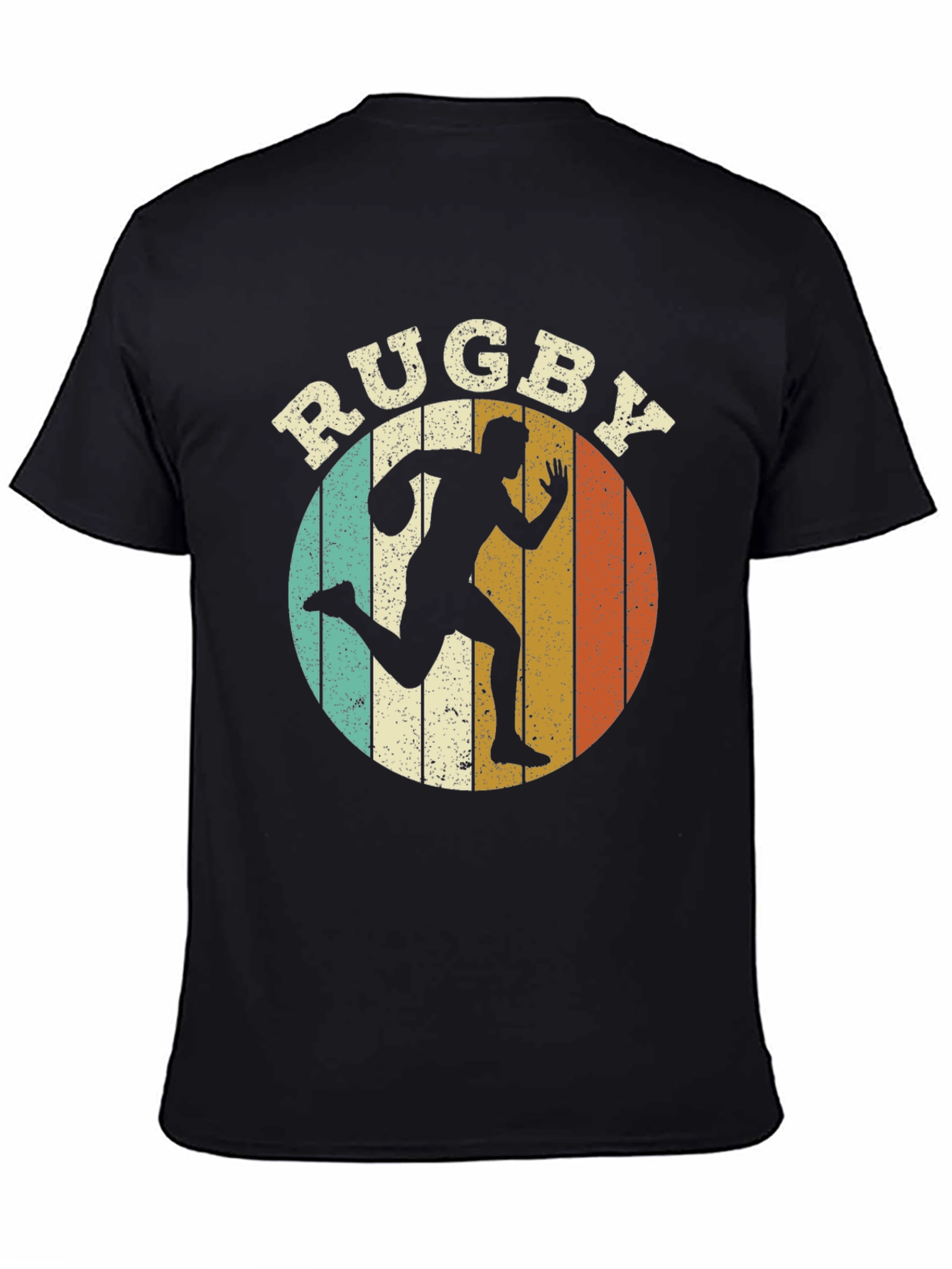 Retro Rugby Player Graphic Tee - Sporty Style
