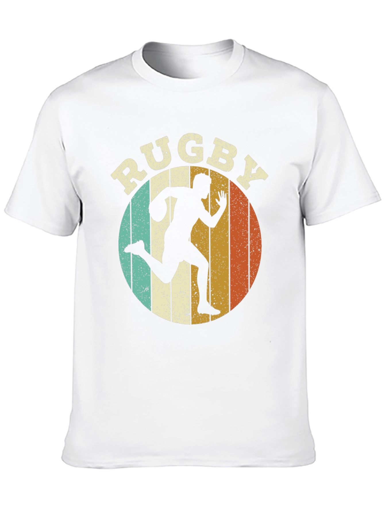 Retro Rugby Player Graphic Tee - Sporty Style