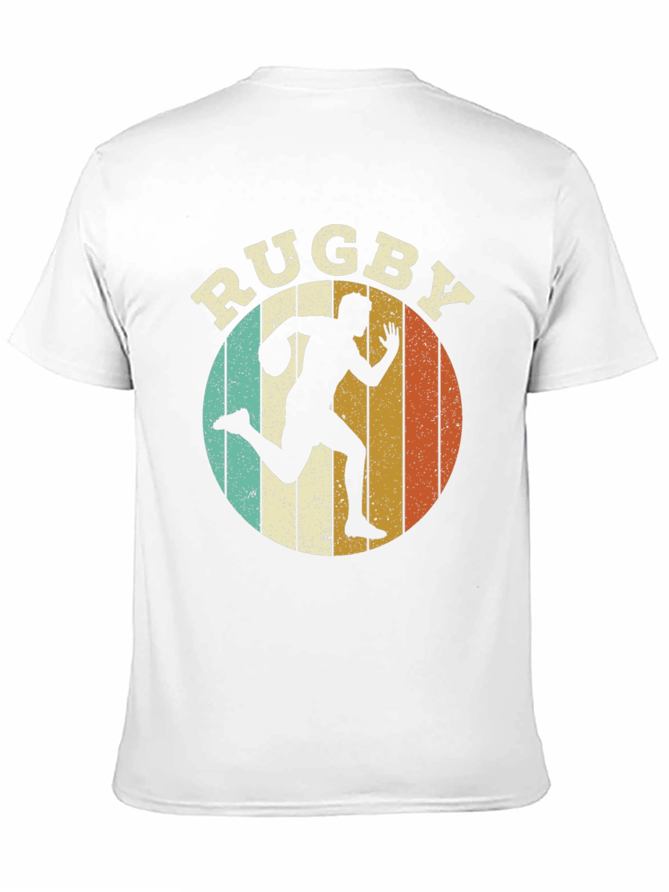 Retro Rugby Player Graphic Tee - Sporty Style