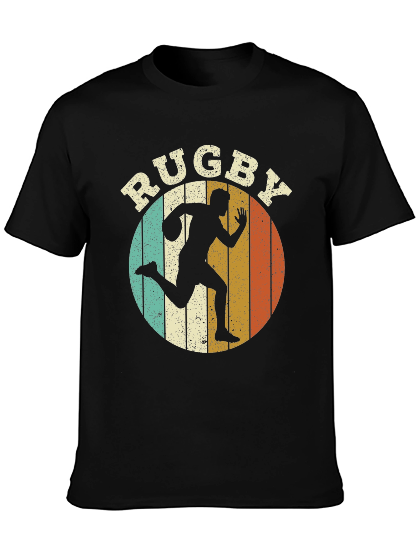 Retro Rugby Player Graphic Tee - Sporty Style