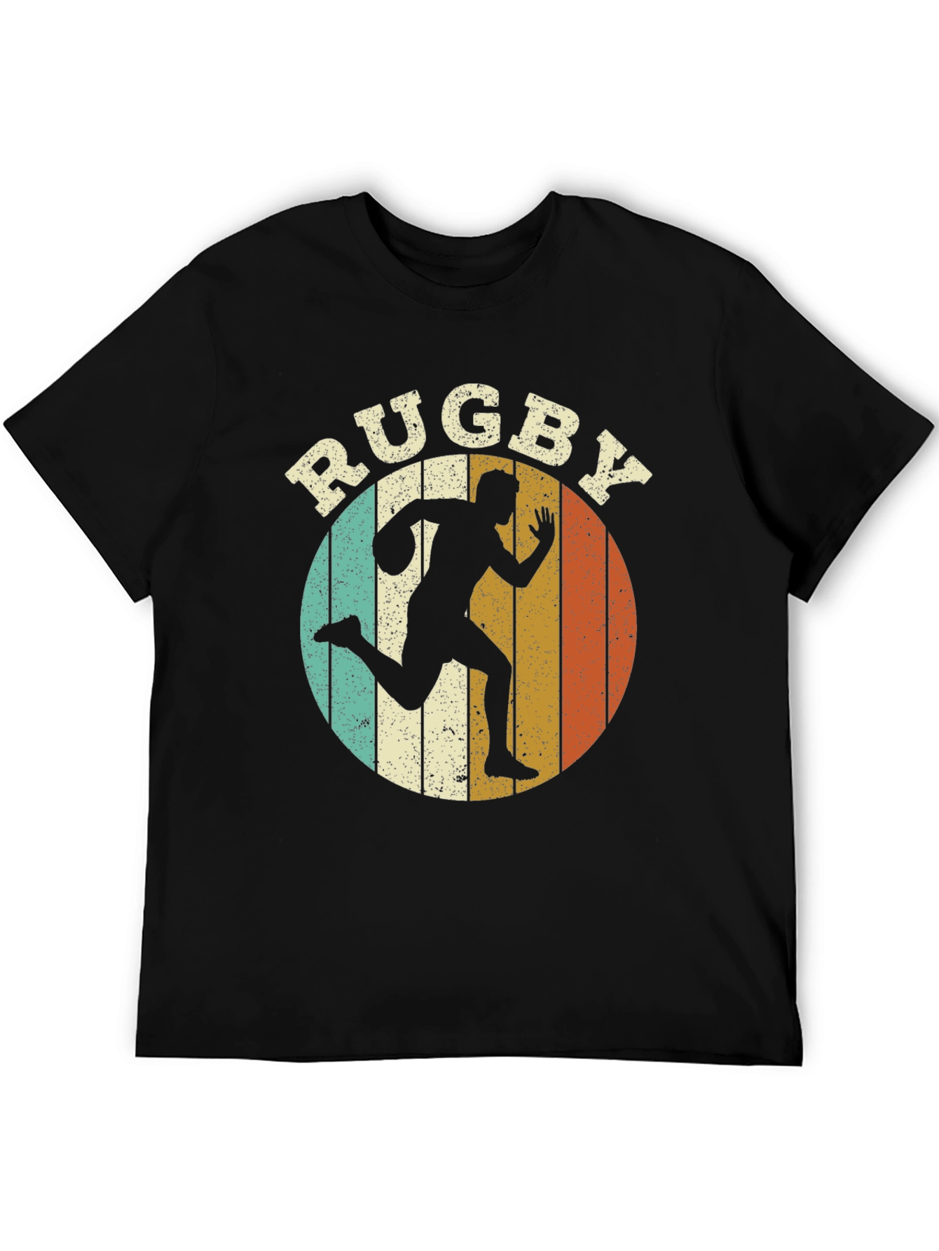 Retro Rugby Player Graphic Tee - Sporty Style