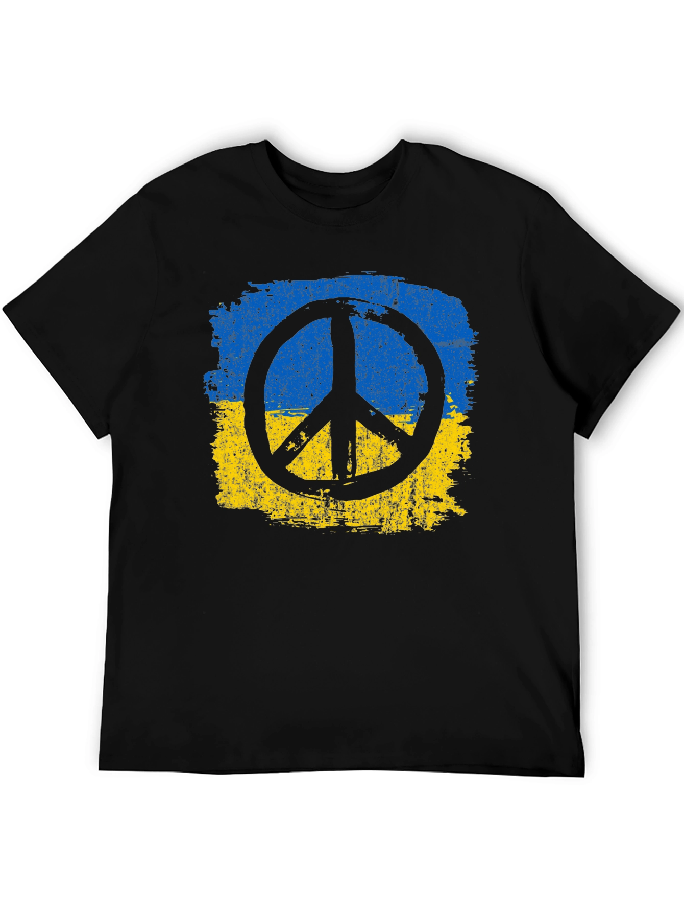 Ukraine Peace T-Shirt - Black Cotton Tee
