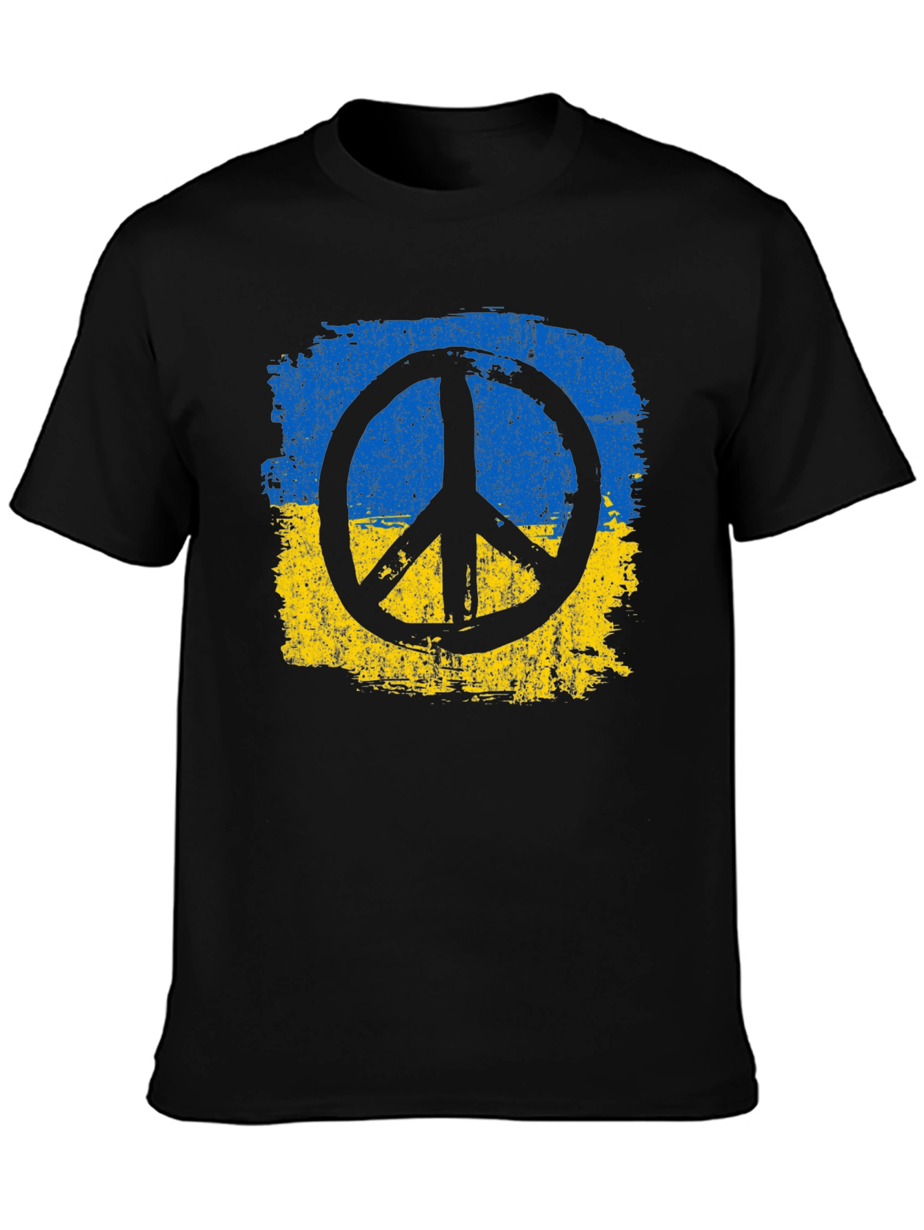 Ukraine Peace T-Shirt - Black Cotton Tee