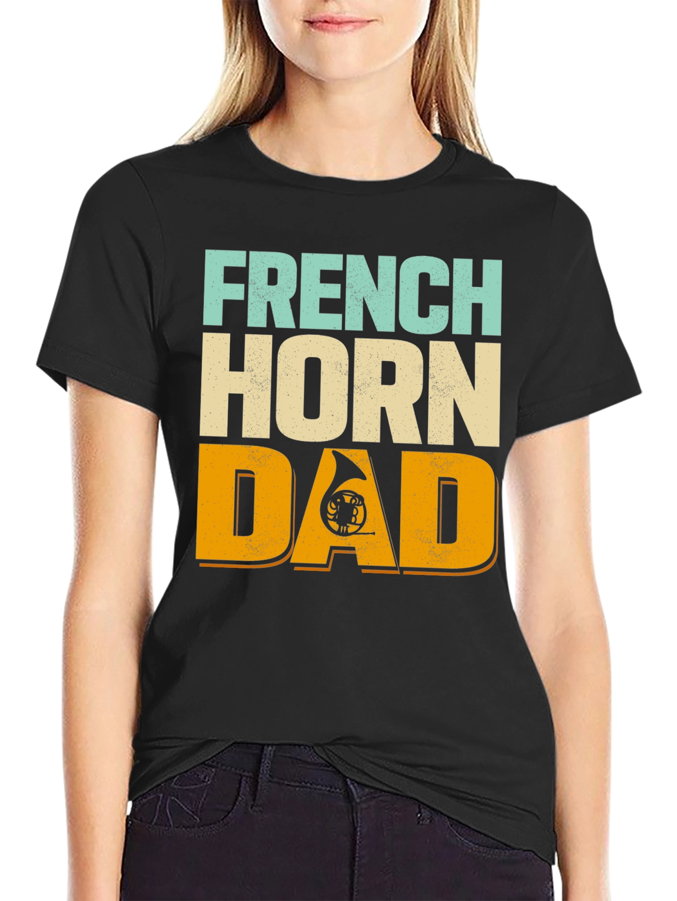French Horn Dad T-Shirt - Musical Instrument Tee