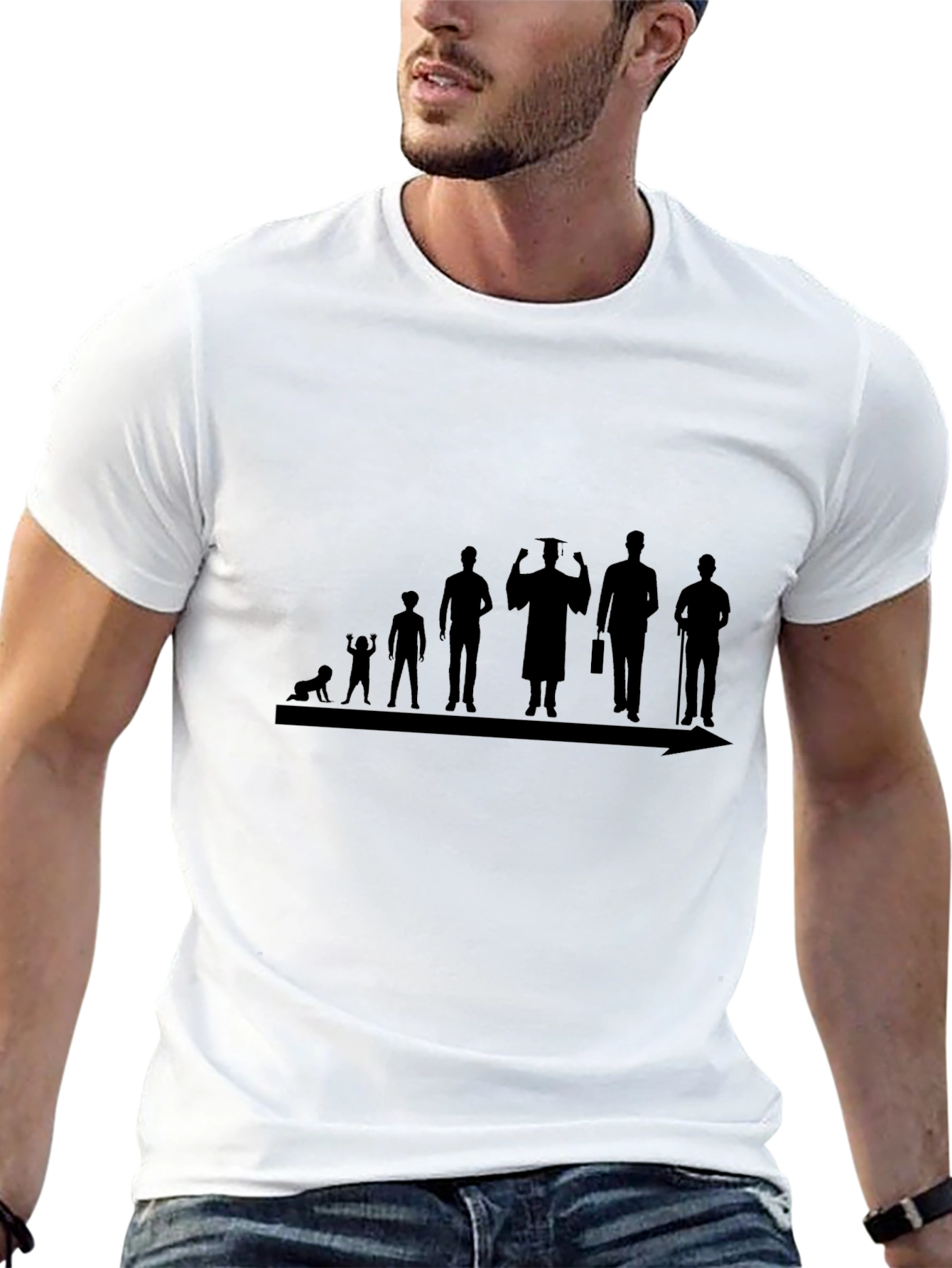 Evolution of Man Black T-Shirt