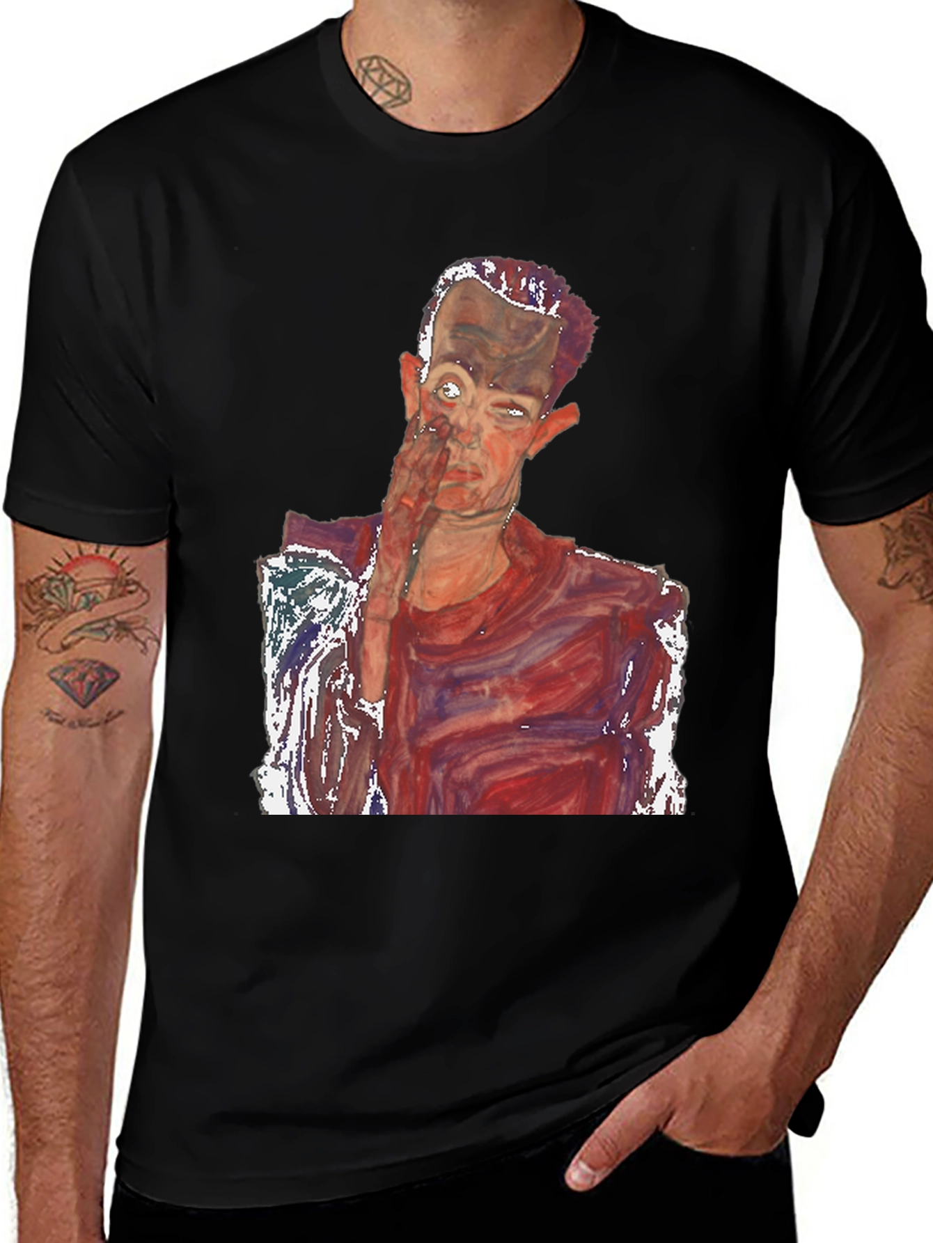 Egon Schiele Self Portrait Graphic Tee