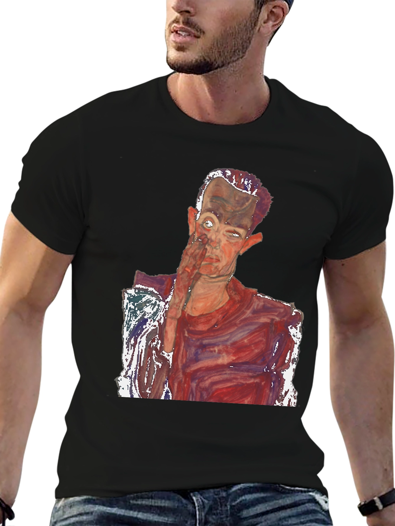Egon Schiele Self Portrait Graphic Tee