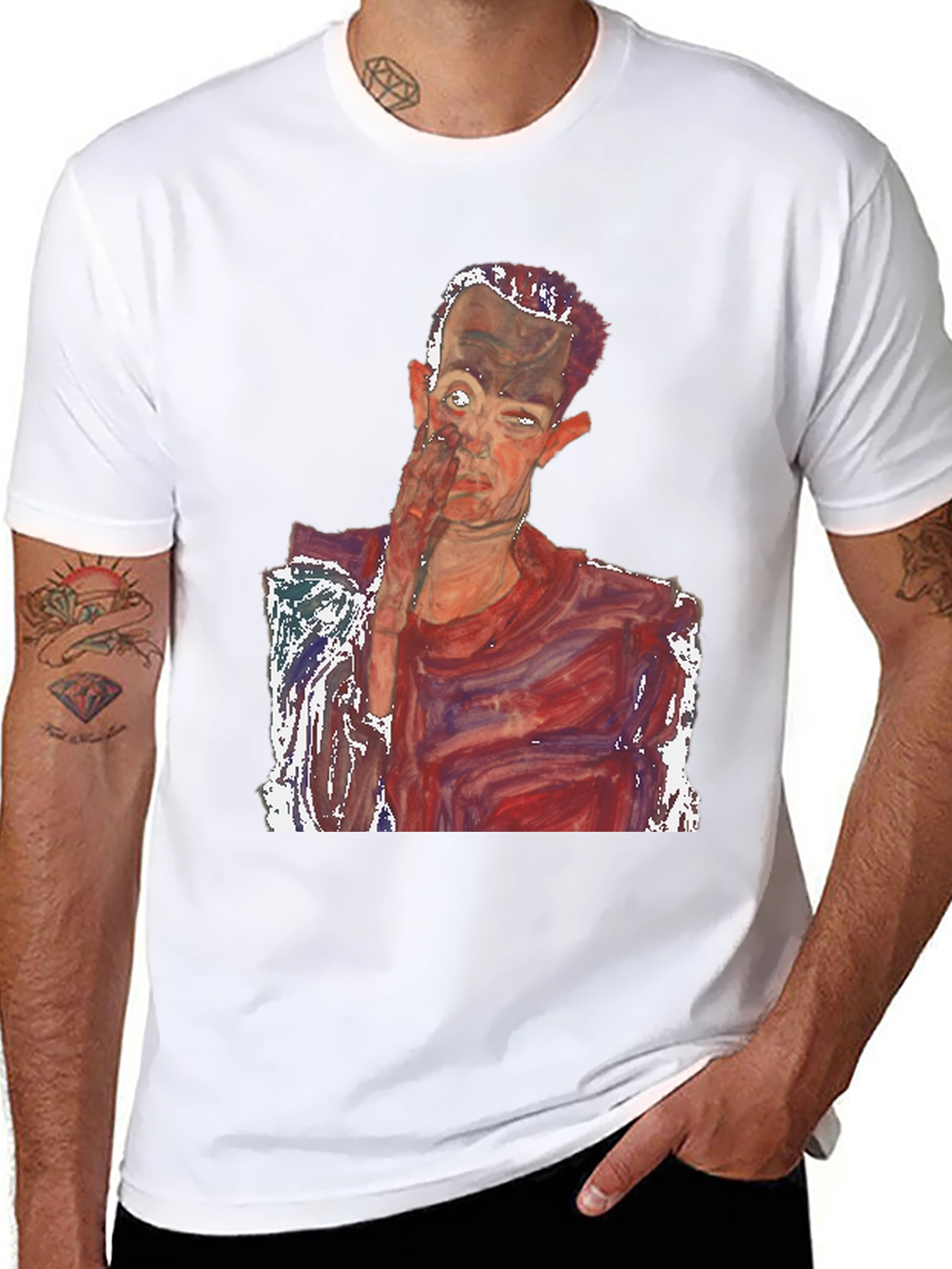 Egon Schiele Self Portrait Graphic Tee