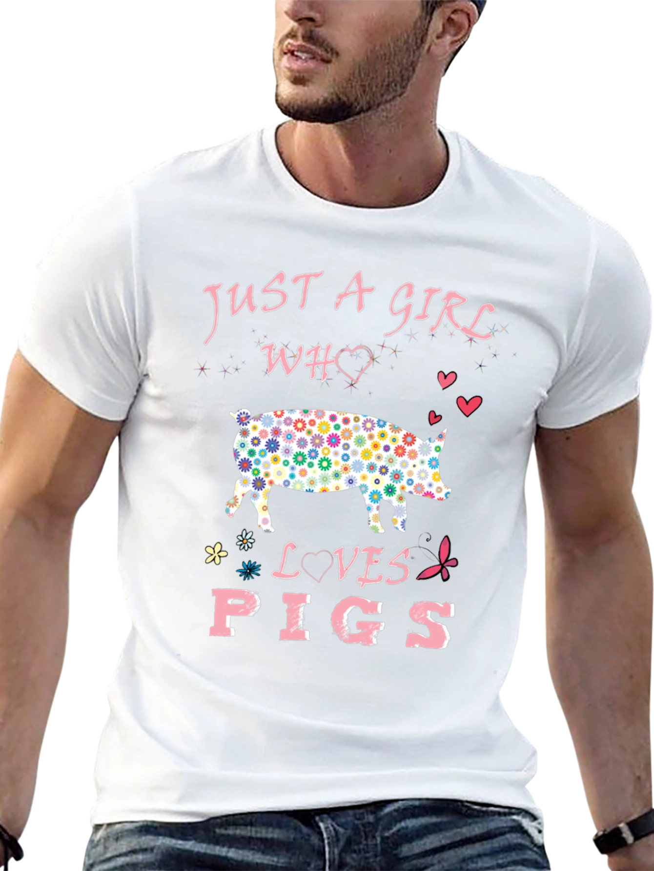 Just A Girl Who Loves Pigs Graphic Tee