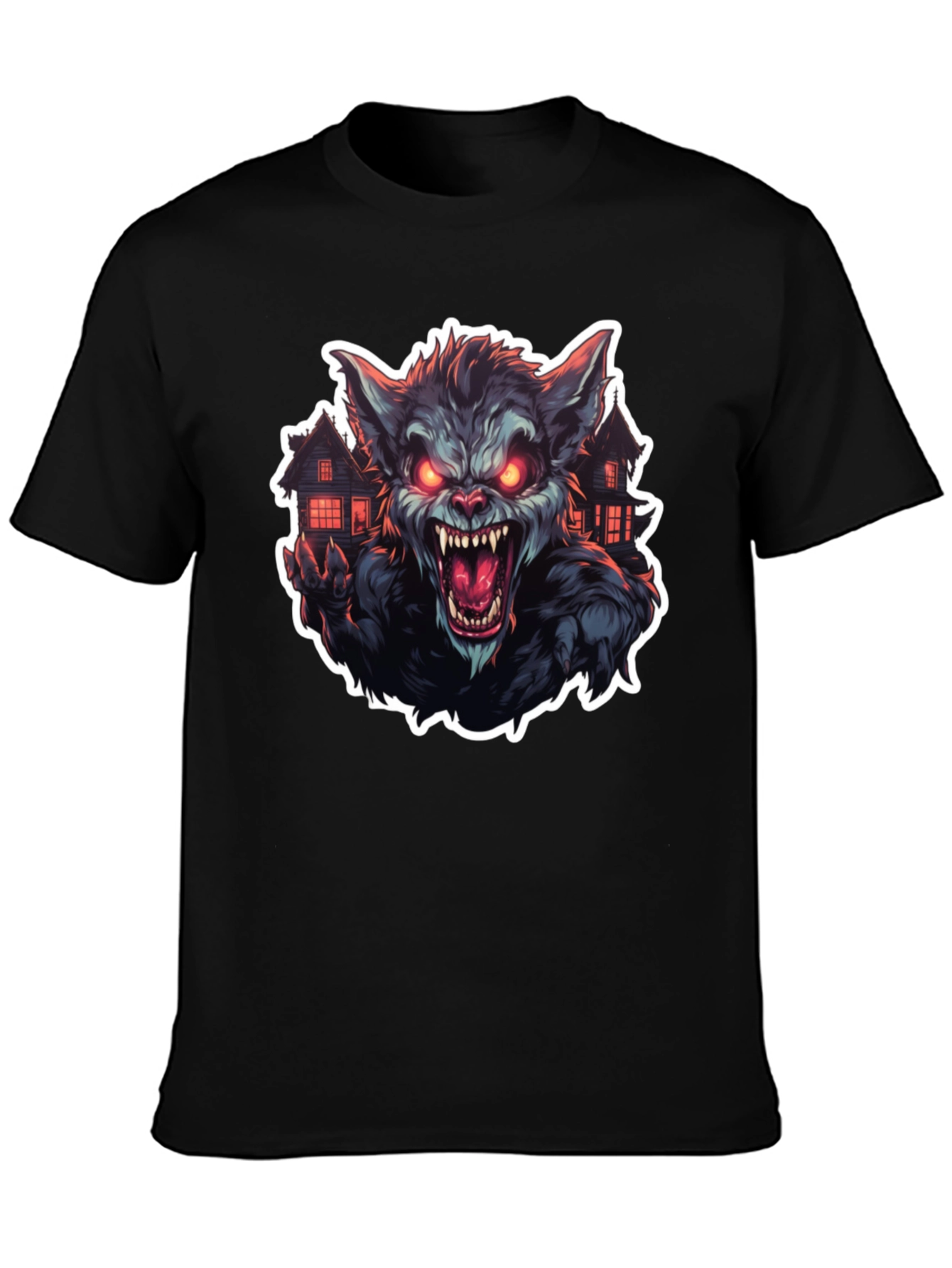 Werewolf Graphic Tee - Mens Black T-Shirt